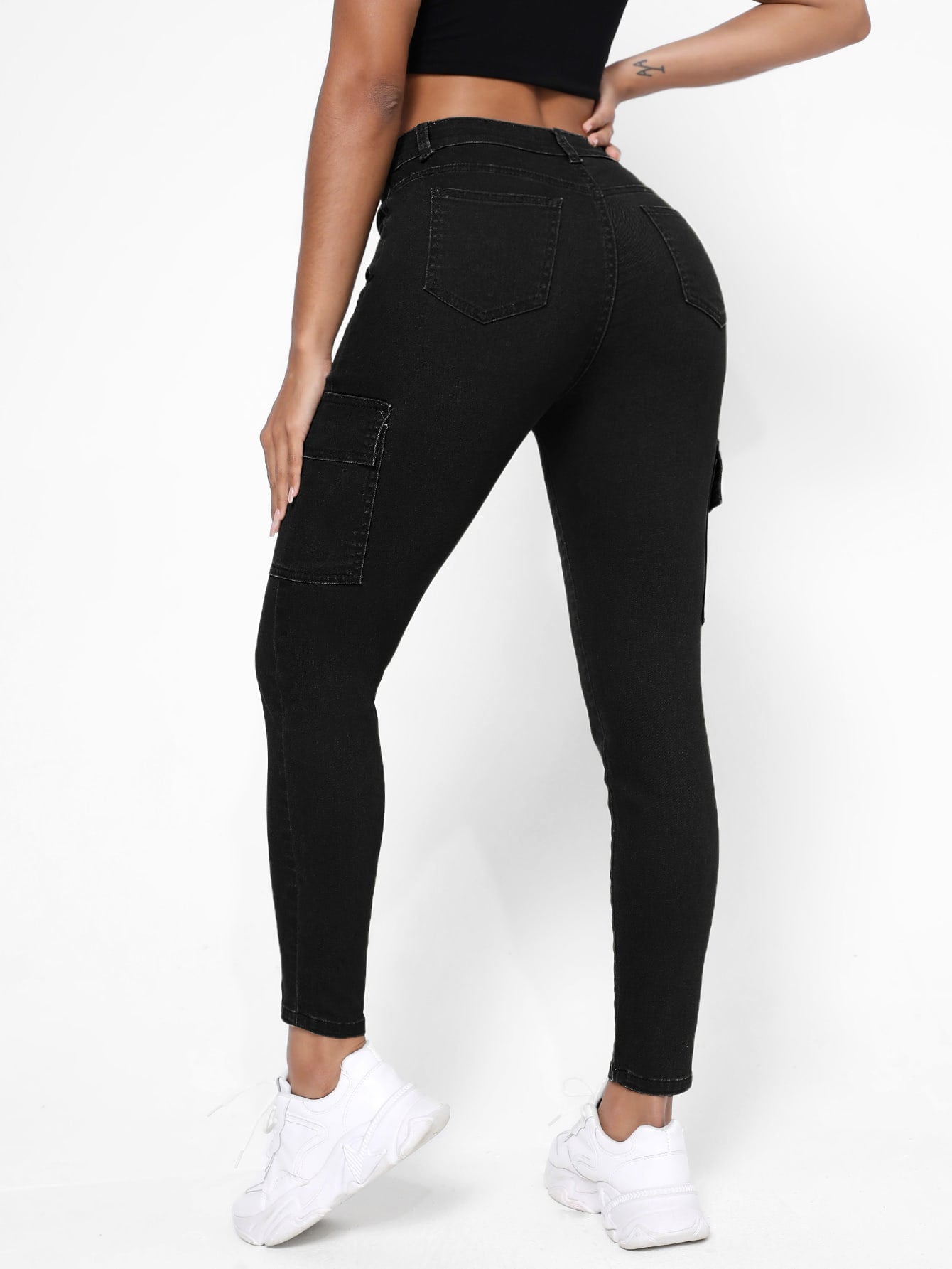 Blugi Cargo, Skinny Fit, Talie Mijlocie