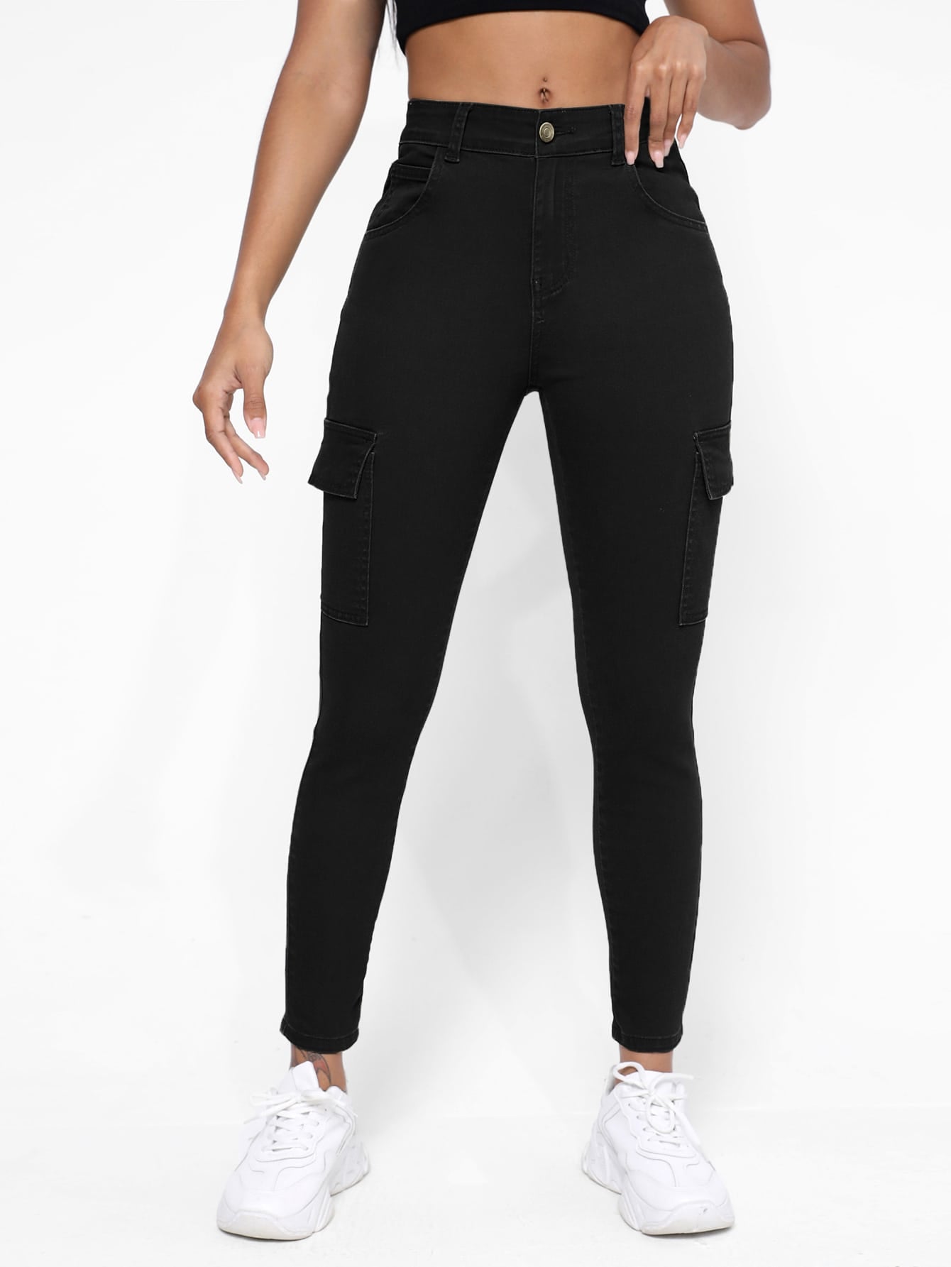 Blugi Cargo, Skinny Fit, Talie Mijlocie