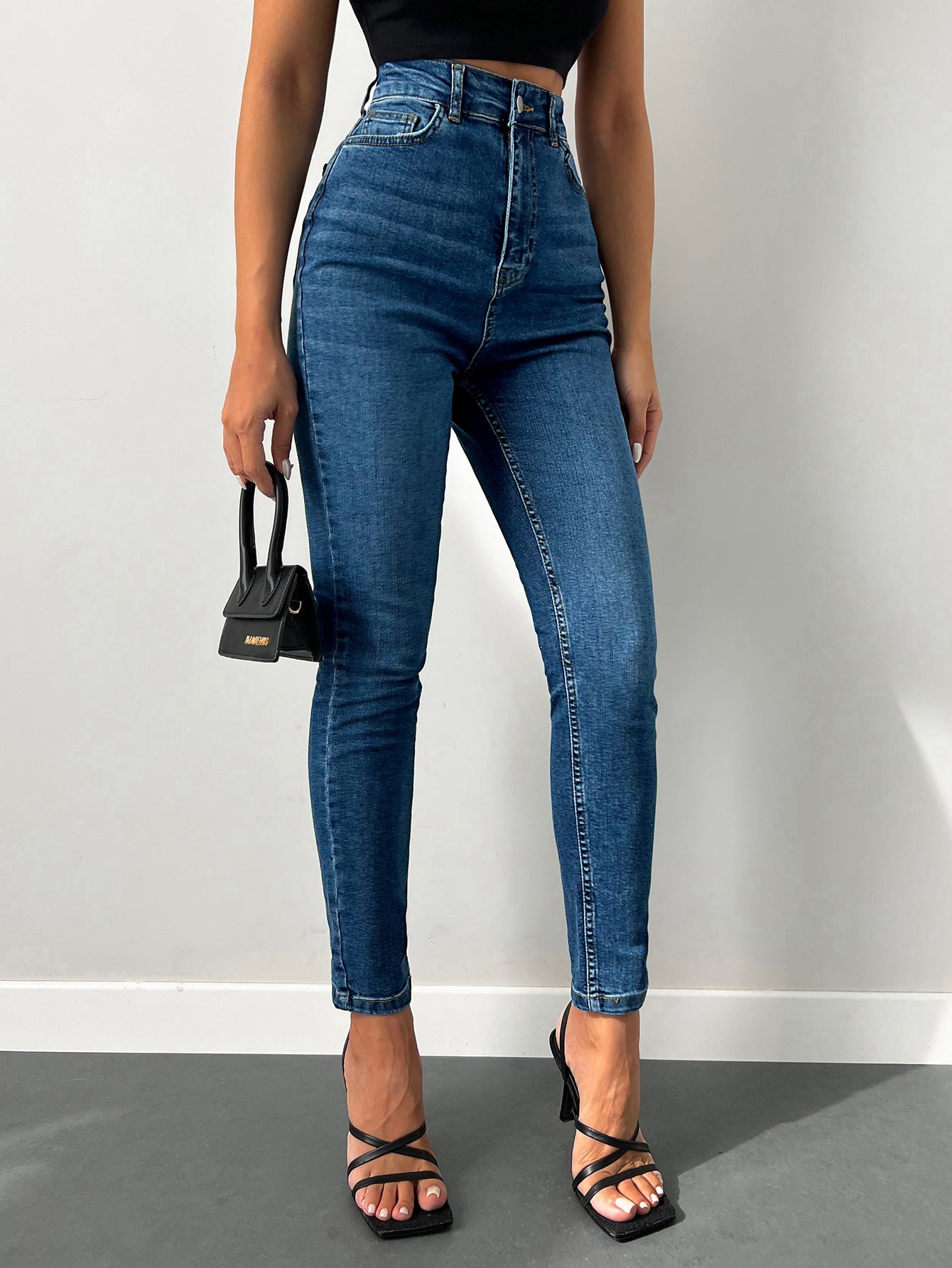 Blugi Dama, Croiala Slim Fit, Talie Super Inalta