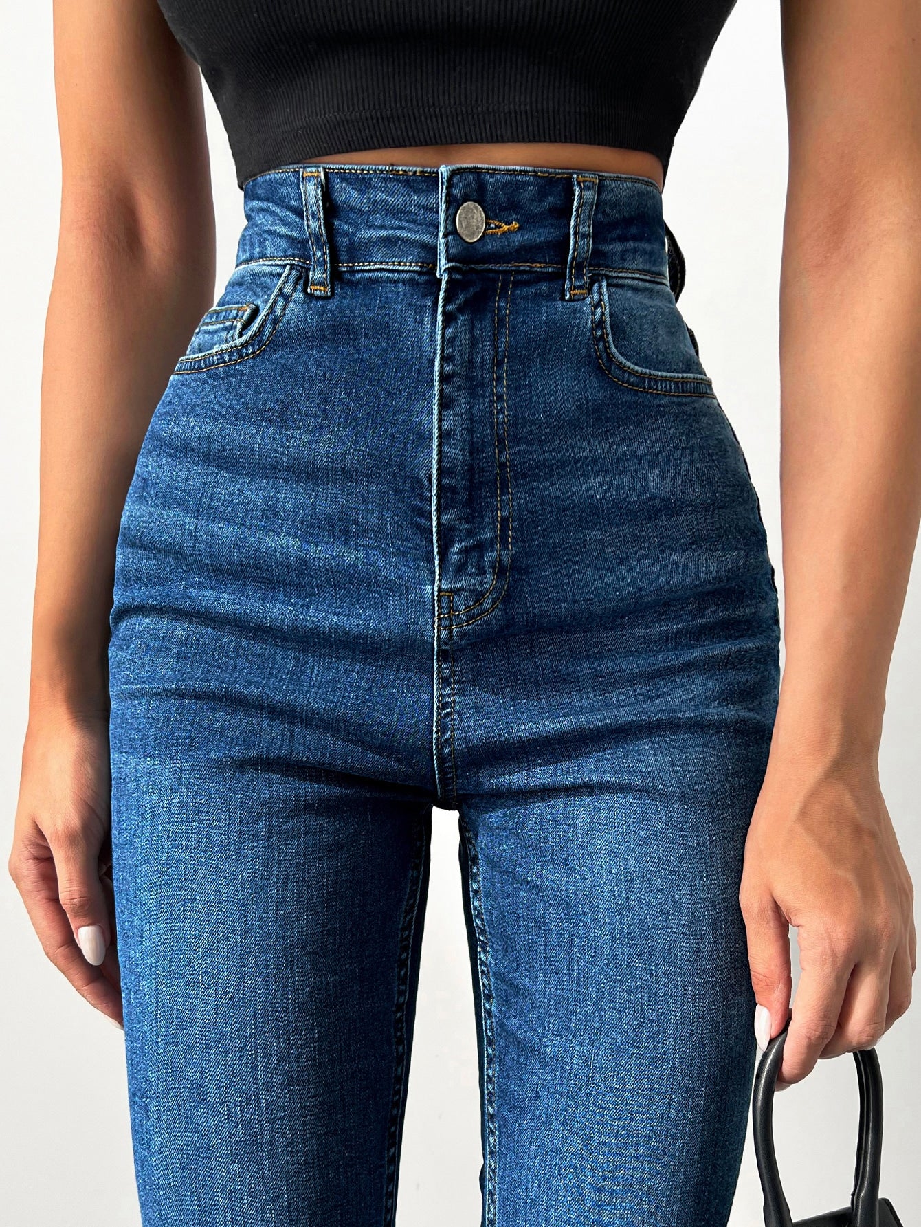 Blugi Dama, Croiala Slim Fit, Talie Super Inalta