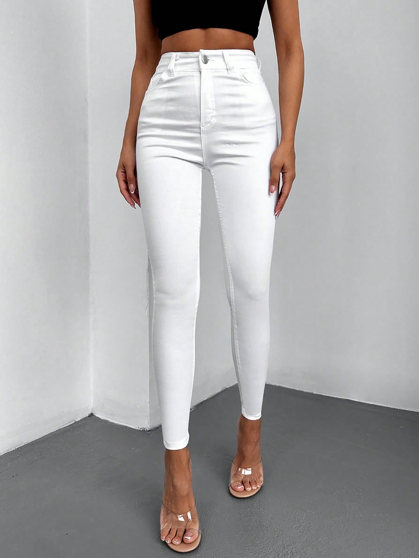 Blugi Dama, Croiala Slim Fit, Talie Inalta