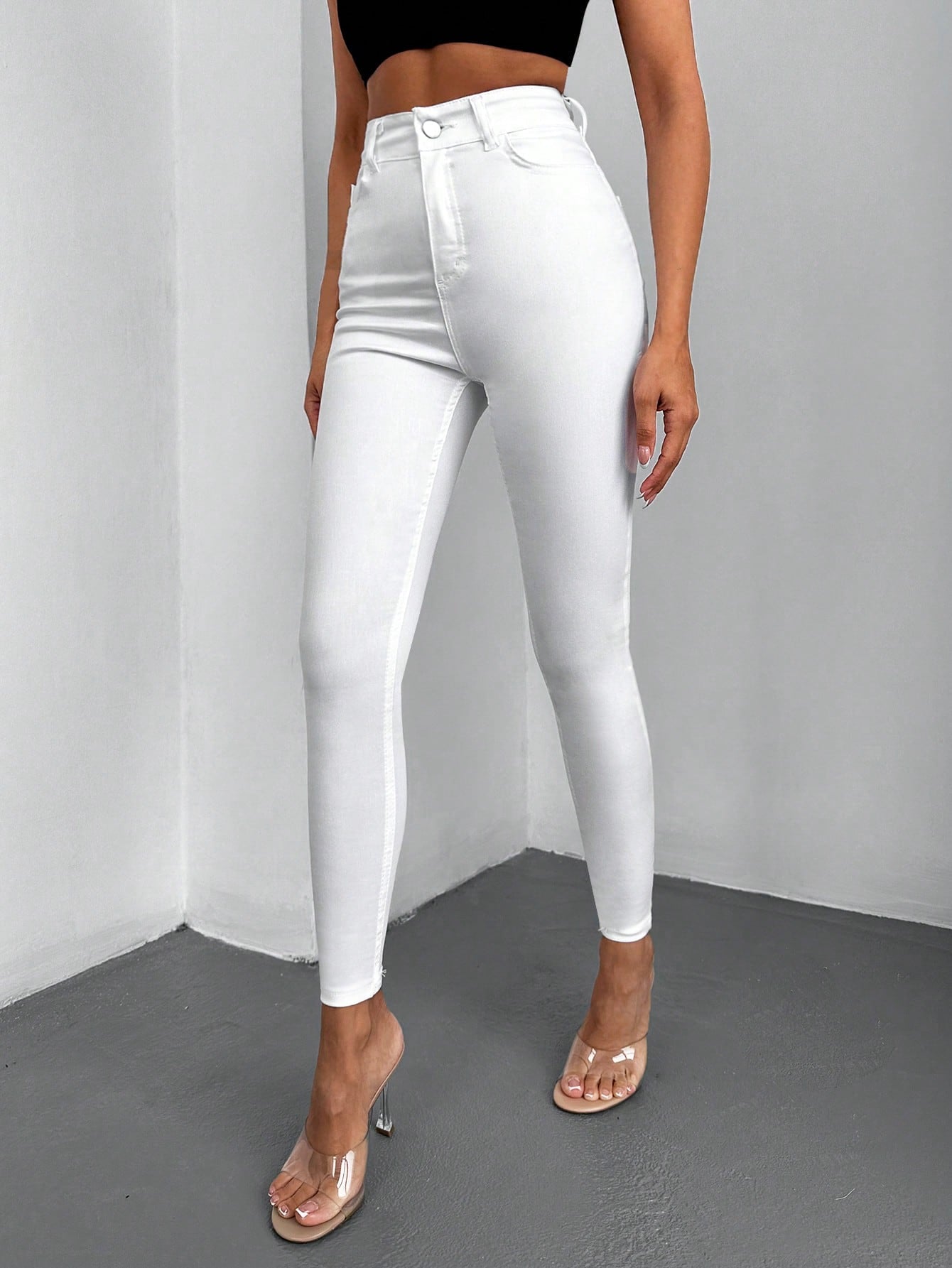 Blugi Dama, Croiala Slim Fit, Talie Inalta