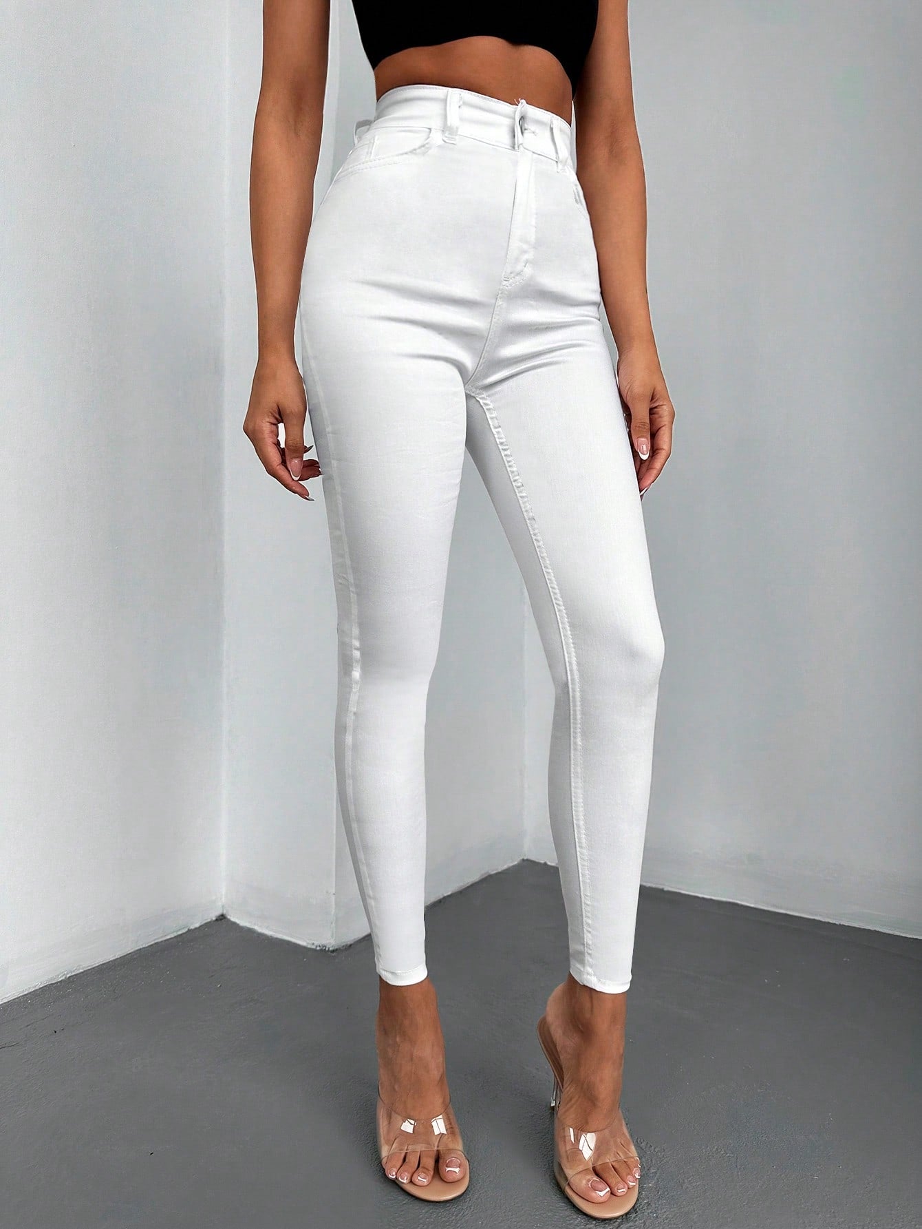 Blugi Dama, Croiala Slim Fit, Talie Inalta