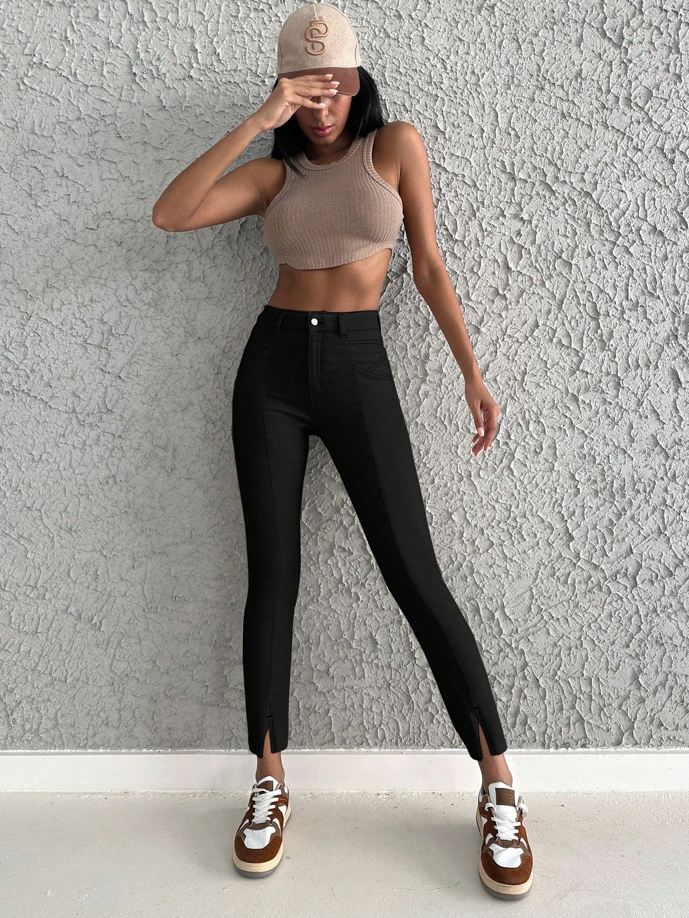 Blugi Dama, Croiala Skinny, Cu Tiv Despicat