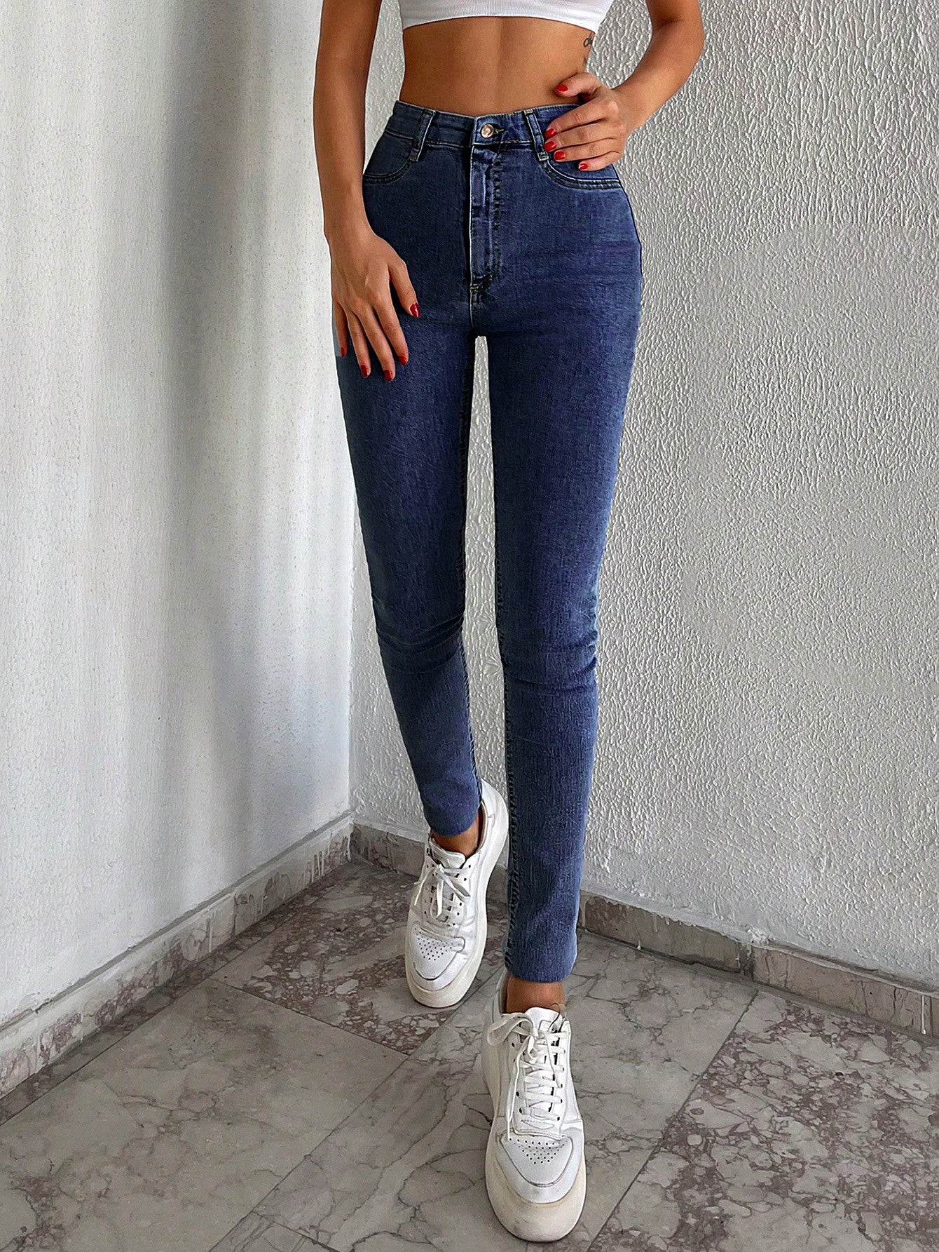 Blugi Dama Talie Inalta Croiala Skinny