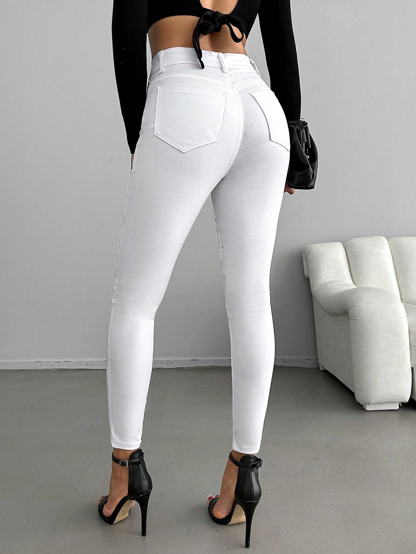 Blugi Dama, Croiala Inalta, Skinny Fit