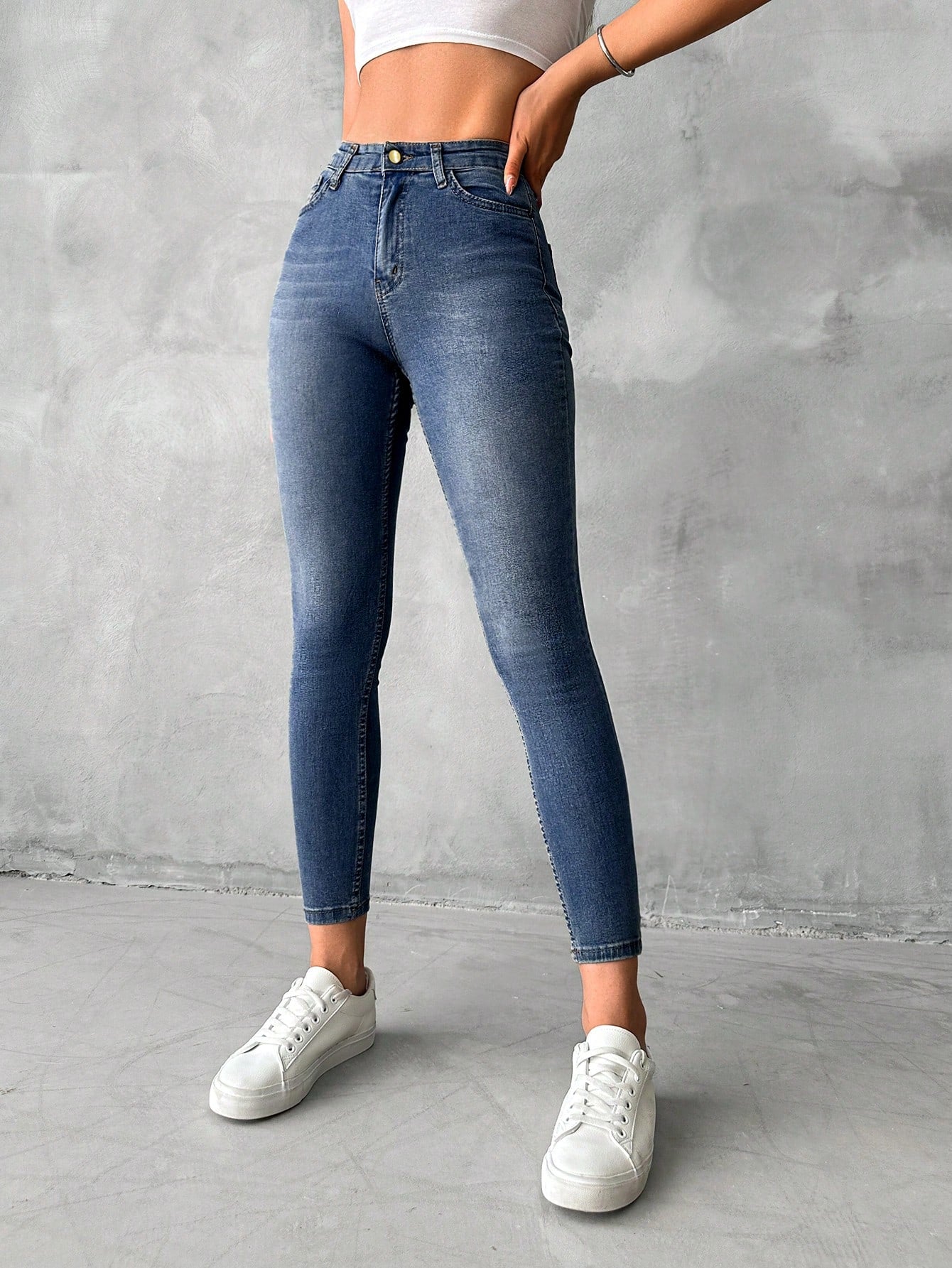 Blugi Dama, Croiala Slim Fit, Elastici, Subtiri