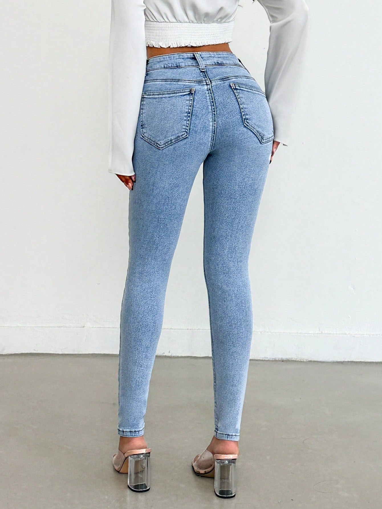 Blugi Dama, Croiala Inalta, Skinny Fit