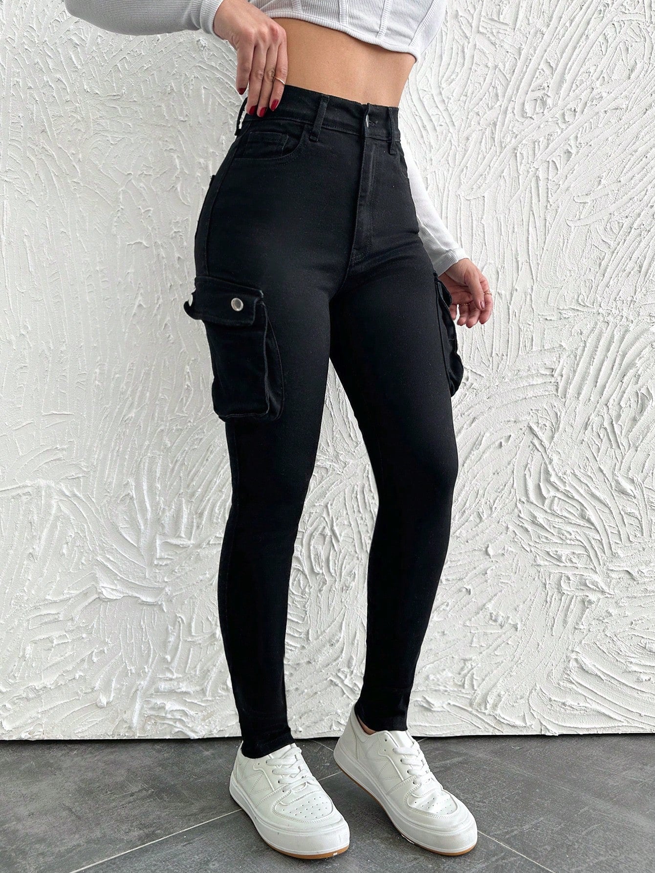 Blugi Gargo Dama, Croiala Slim-Fit, Talie Inalta