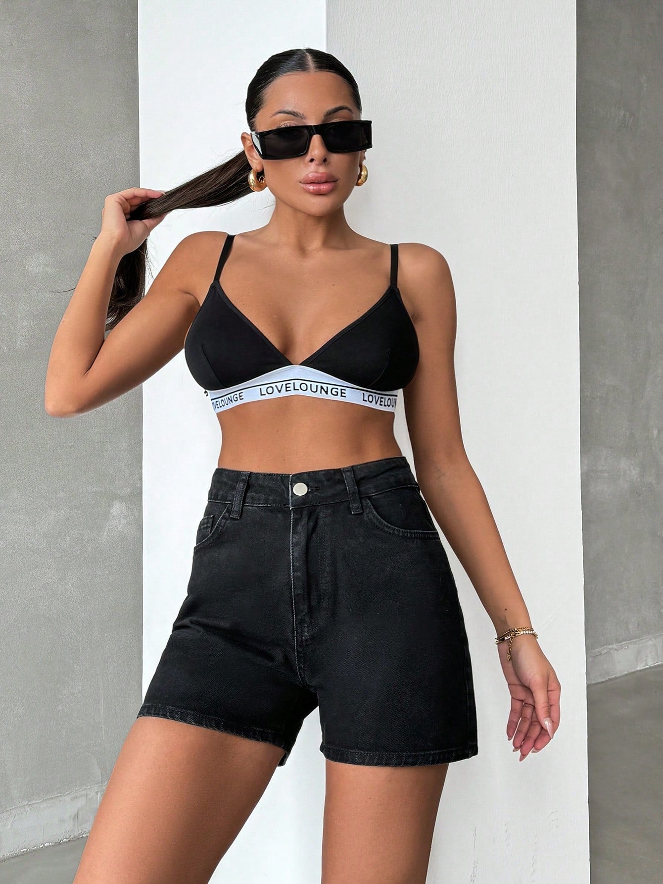 Blugi Dama, Scurti, Croiala Slim-Fit & Talie Inalta
