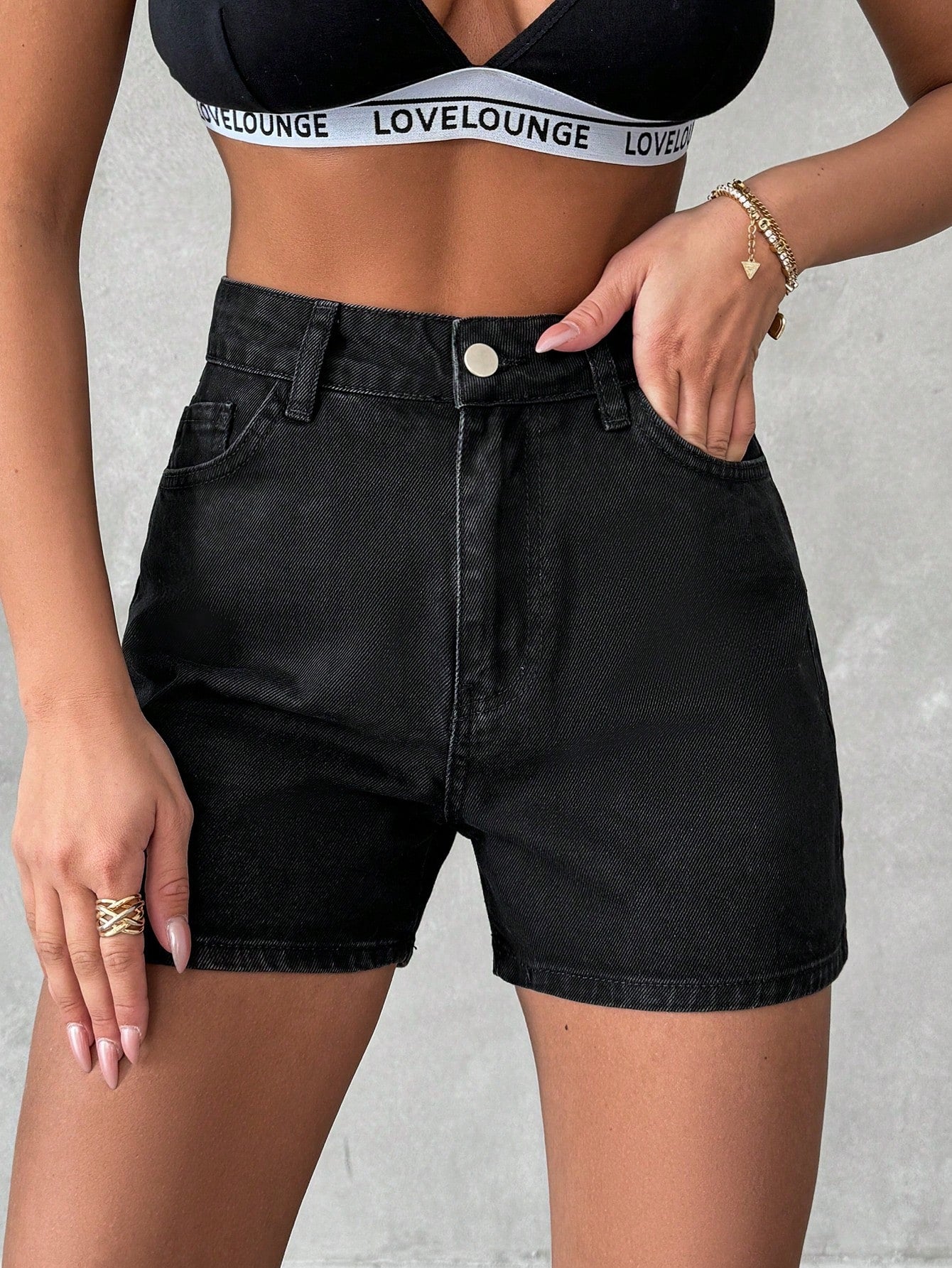 Blugi Dama, Scurti, Croiala Slim-Fit & Talie Inalta