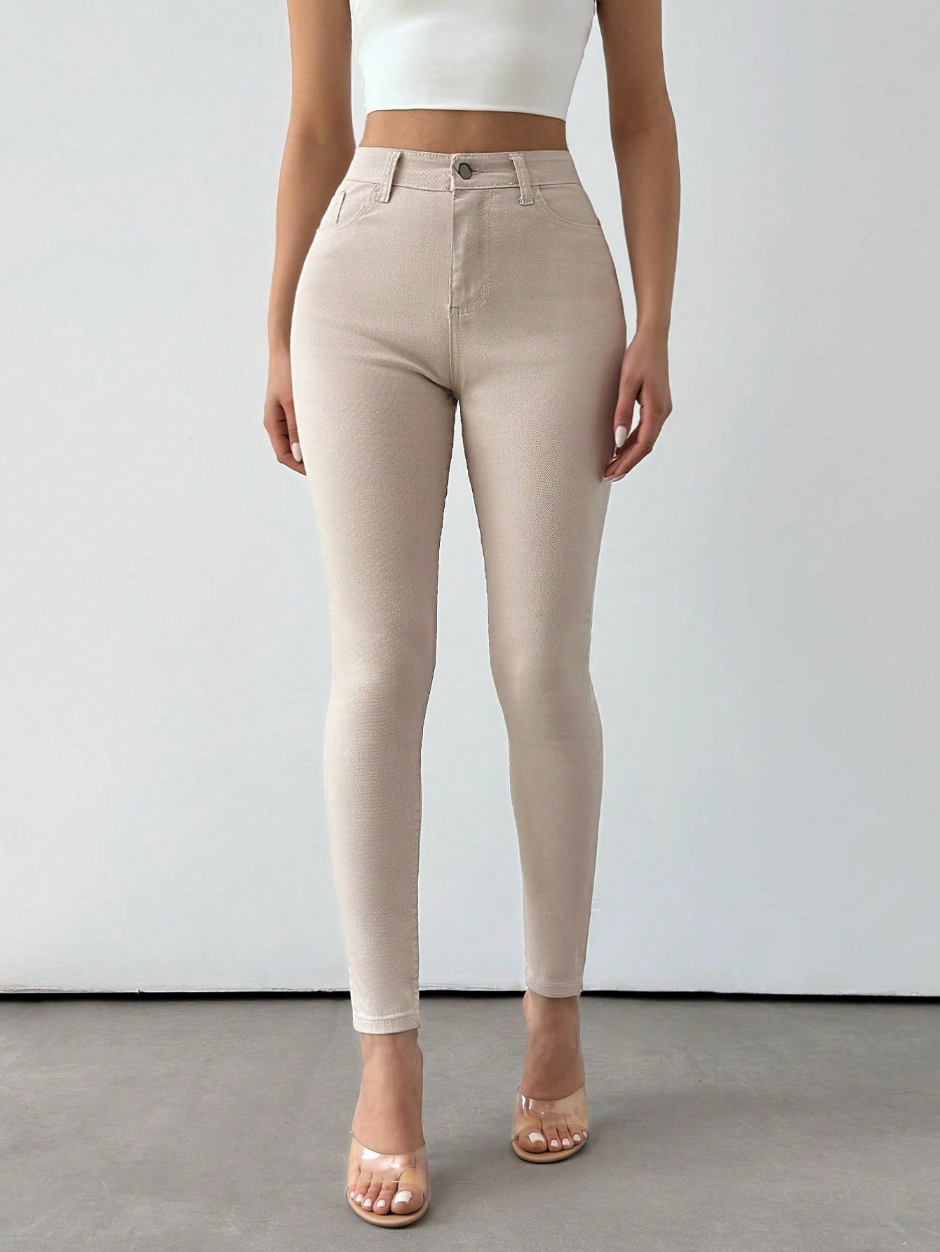 Blugi Dama, Croiala Slim Fit, Talie Inalta