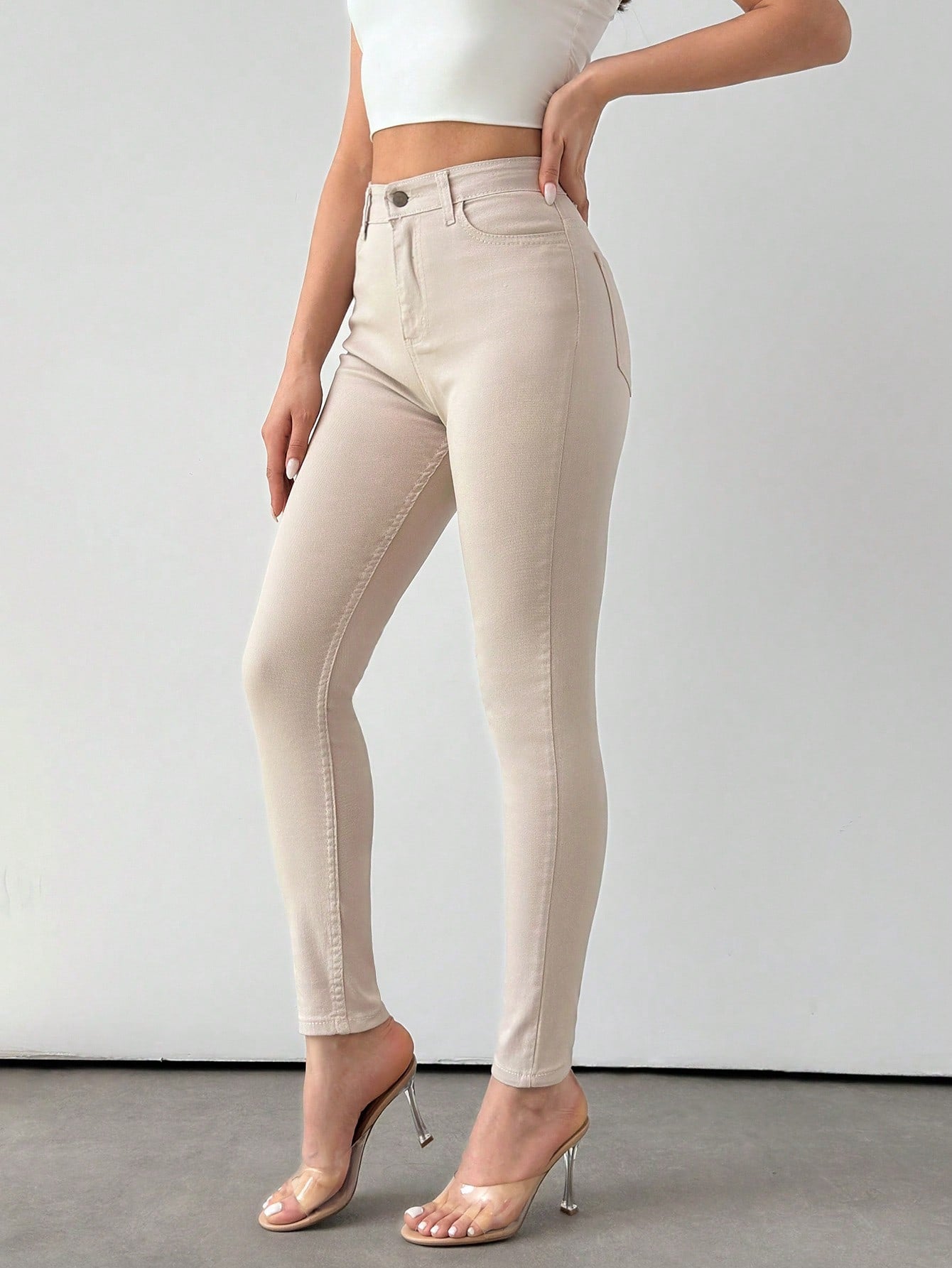 Blugi Dama, Croiala Slim Fit, Talie Inalta