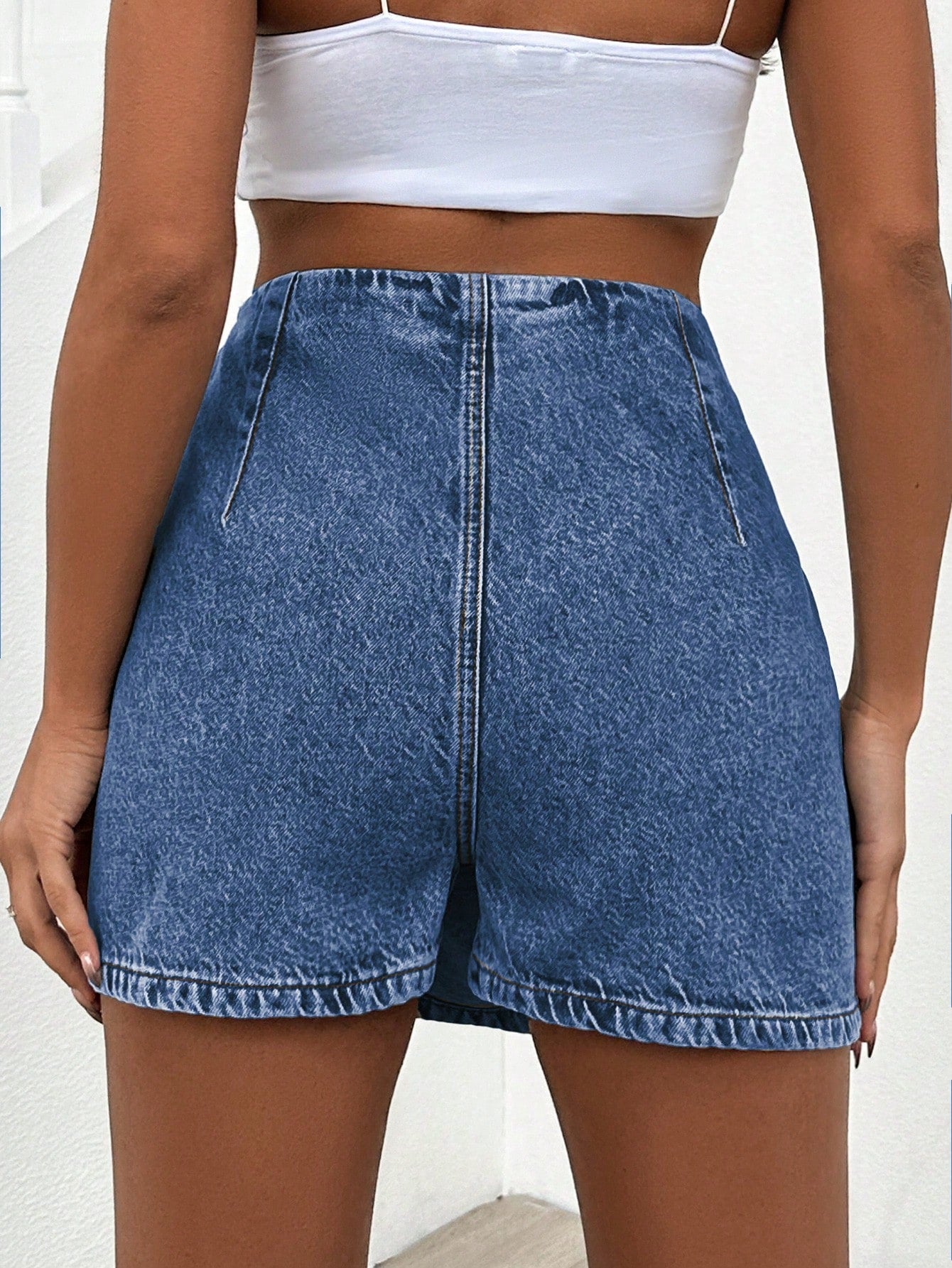 Blugi Dama, Tip Skort, Talie Inalta, Croiala Slim Fit