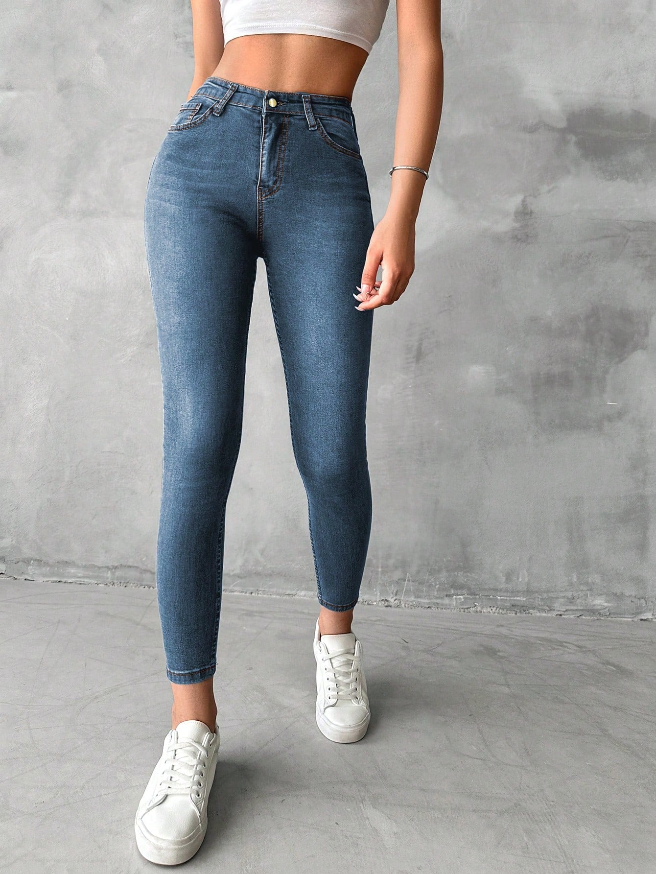 Blugi Dama, Croiala Slim Fit, Elastici, Subtiri