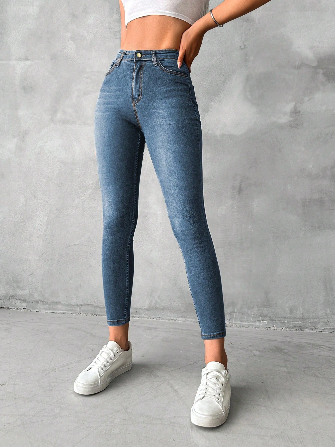 Blugi Dama, Croiala Slim Fit, Elastici, Subtiri