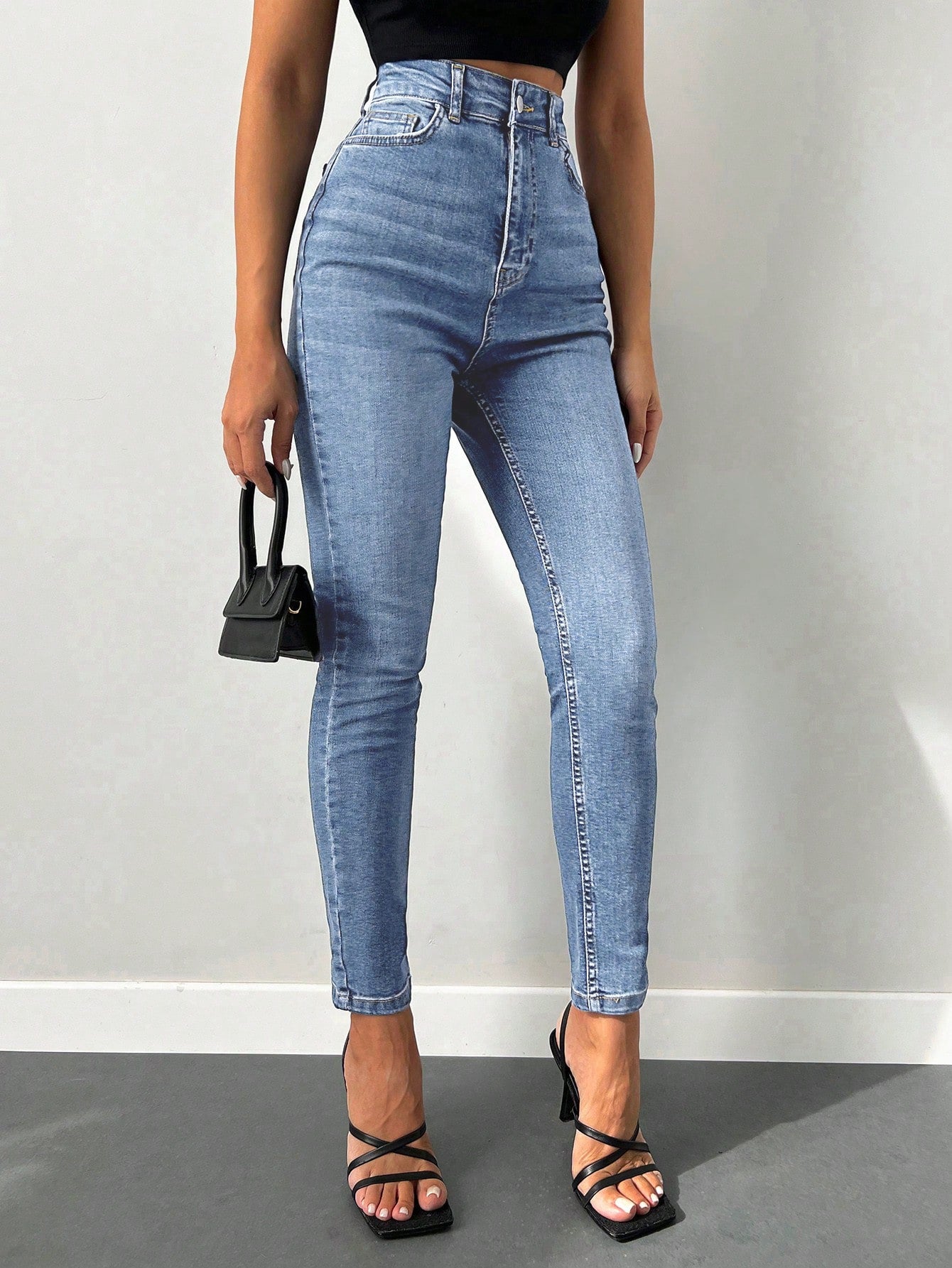 Blugi Dama, Croiala Slim Fit, Talie Super Inalta