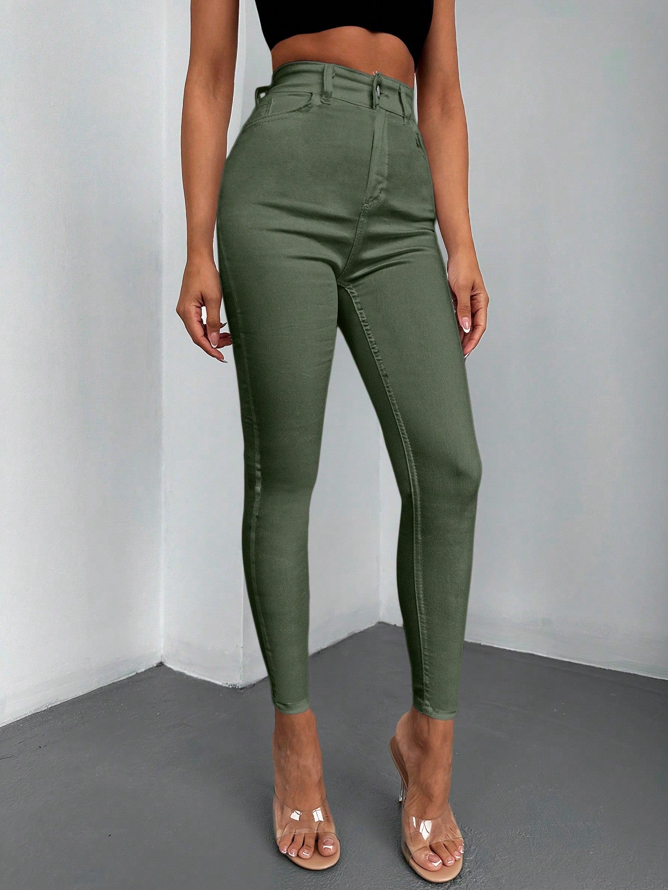 Blugi Dama, Croiala Slim Fit, Talie Inalta