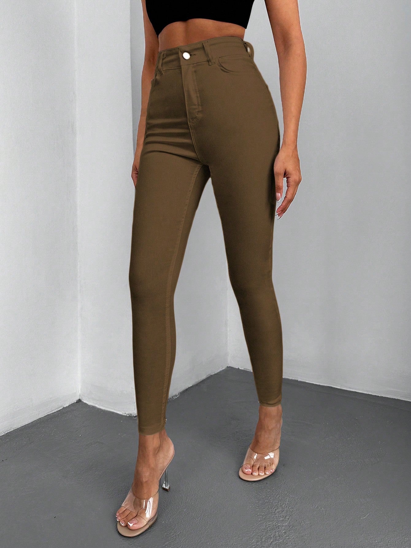 Blugi Dama, Croiala Slim Fit, Talie Inalta