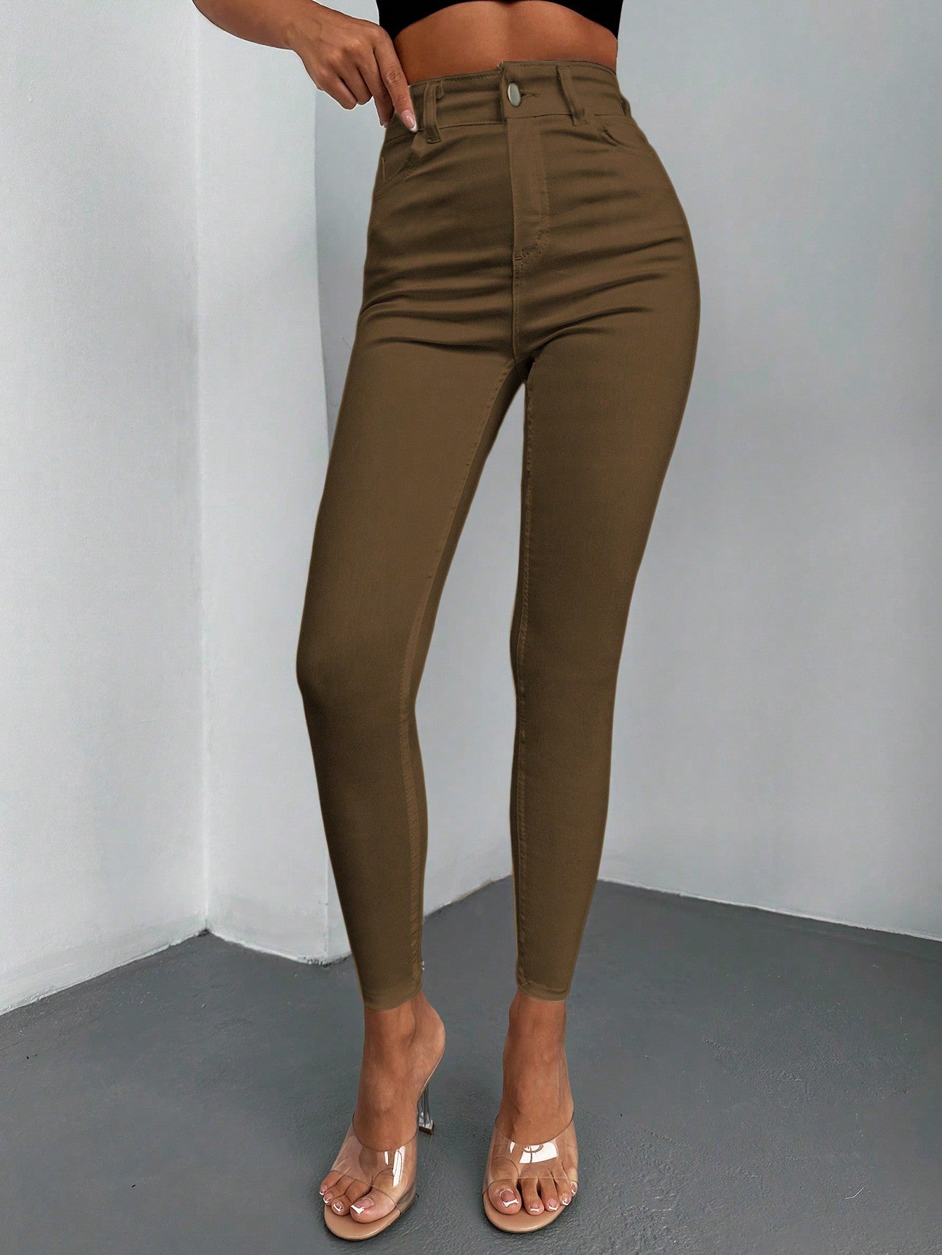 Blugi Dama, Croiala Slim Fit, Talie Inalta