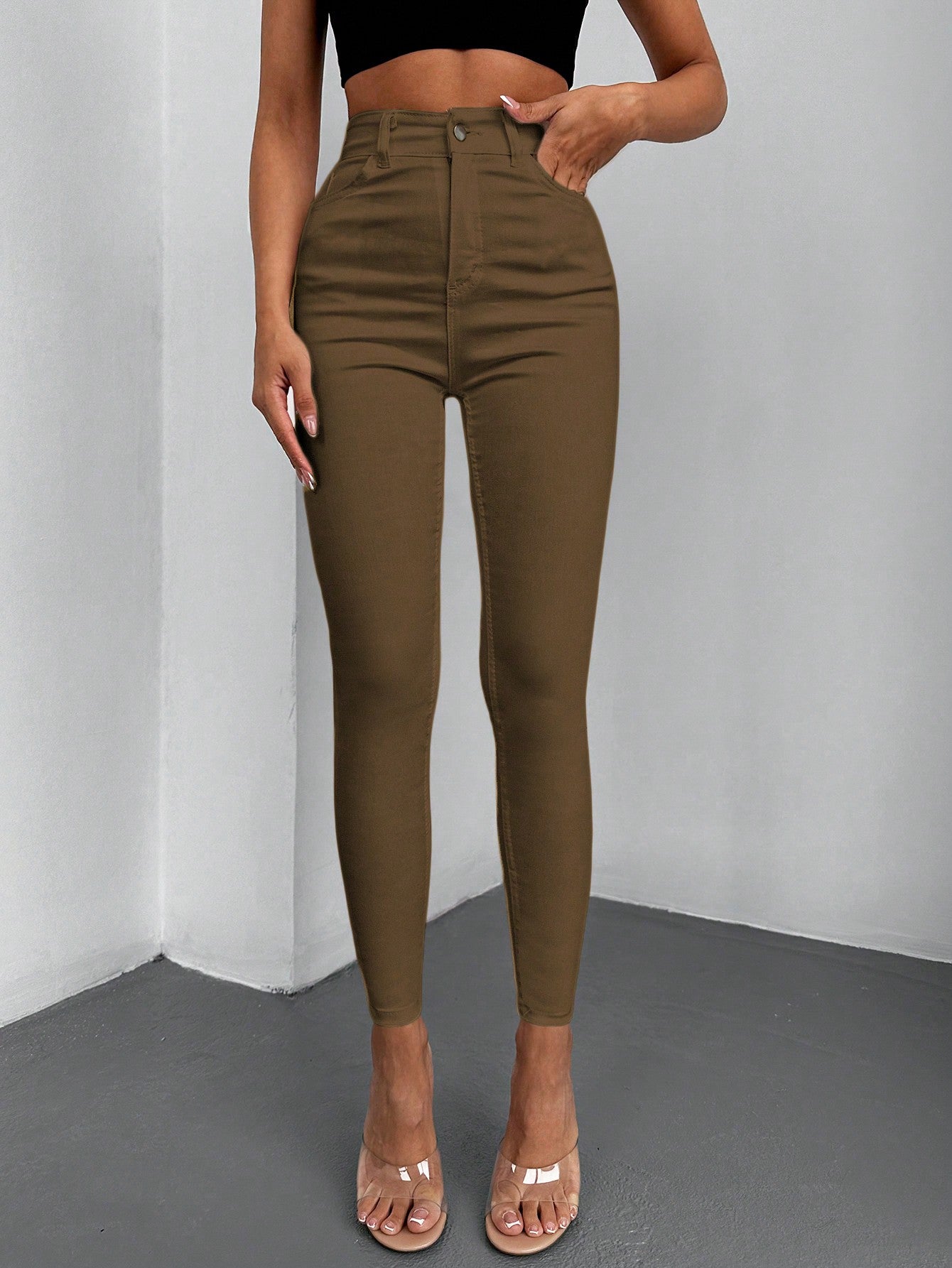Blugi Dama, Croiala Slim Fit, Talie Inalta