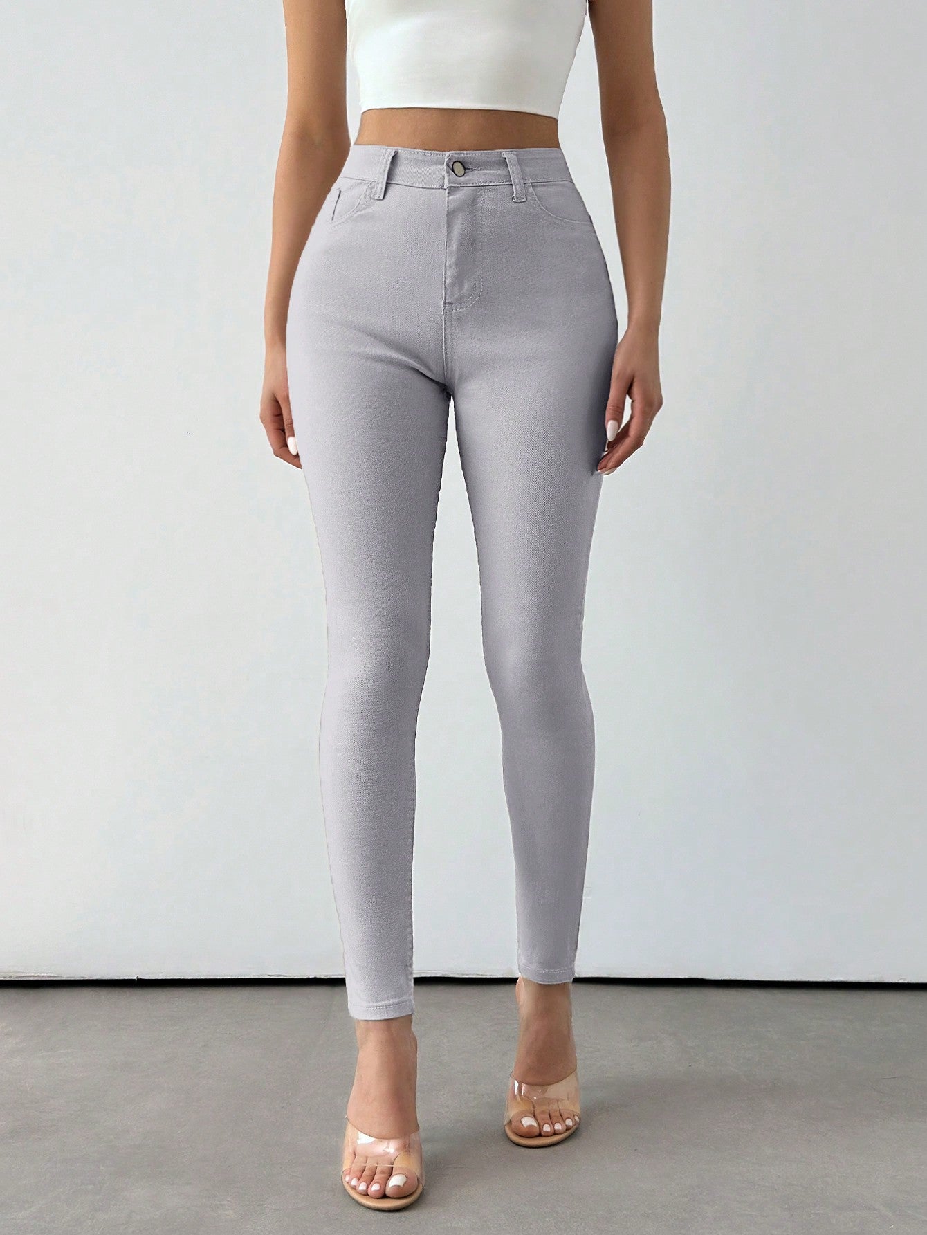 Blugi Dama, Croiala Slim Fit, Talie Inalta