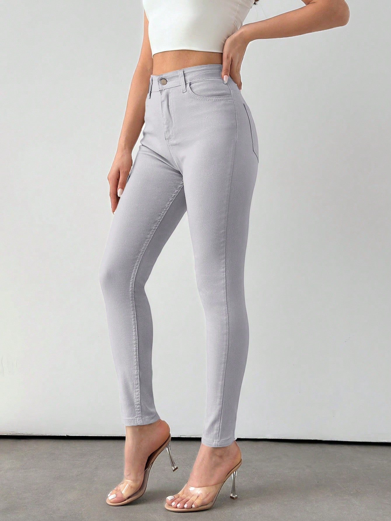 Blugi Dama, Croiala Slim Fit, Talie Inalta