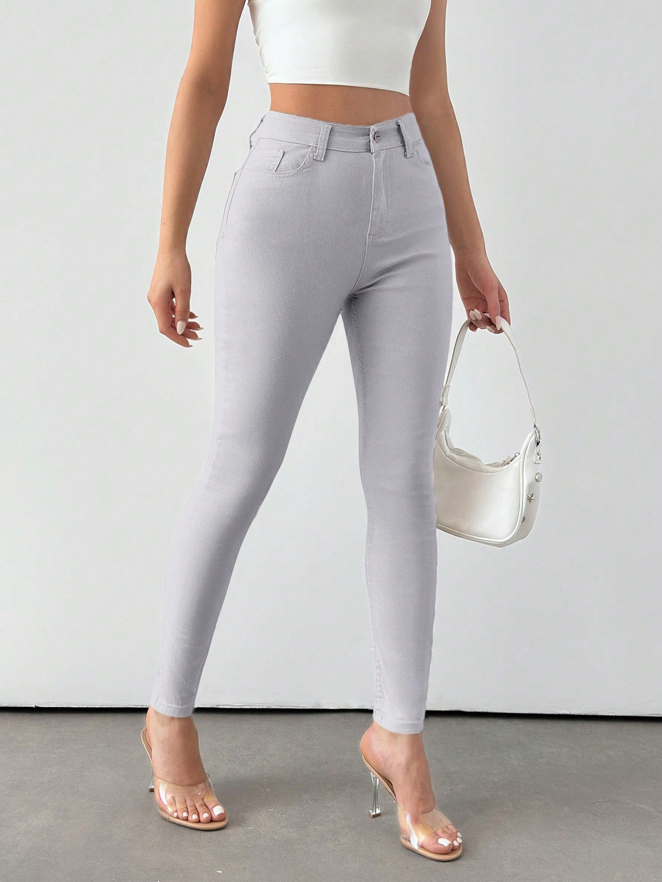Blugi Dama, Croiala Slim Fit, Talie Inalta