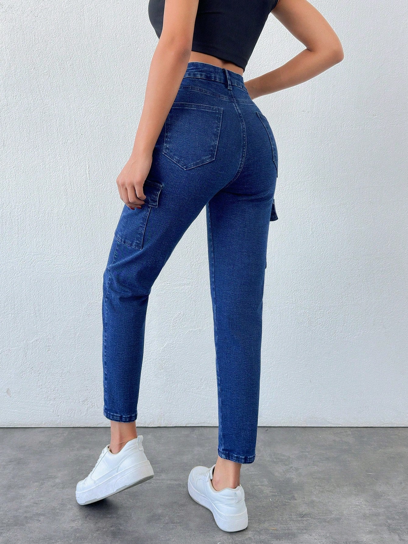 Blugi Cargo, Skinny Fit, Talie Mijlocie
