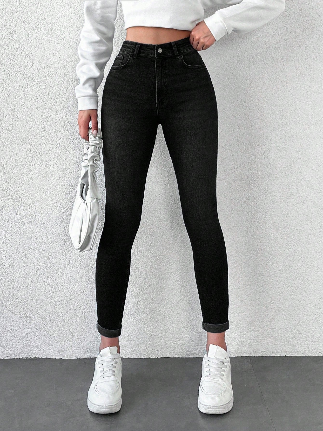 Blugi dama, Talie Inalta, Croiala Slim-Fit