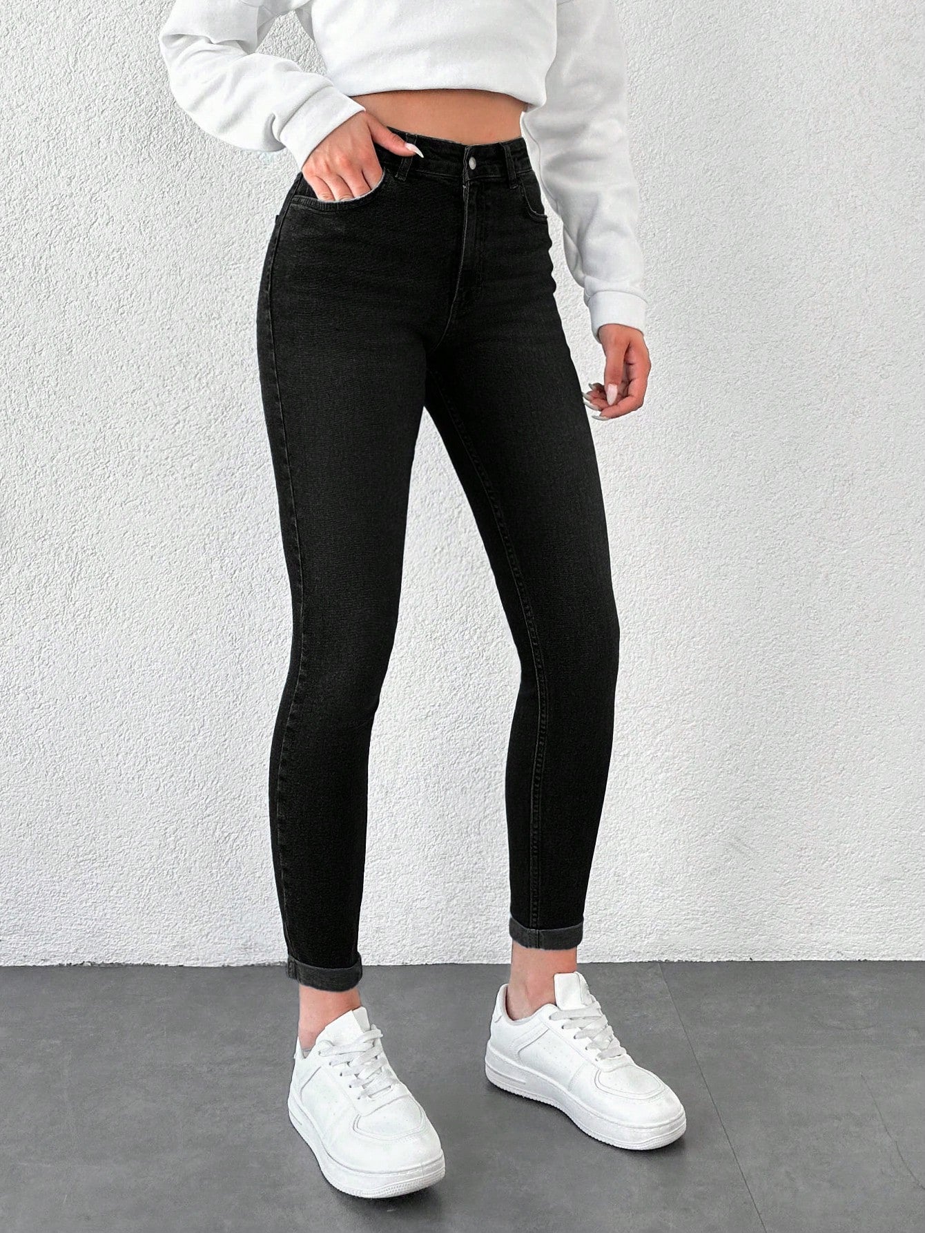 Blugi dama, Talie Inalta, Croiala Slim-Fit