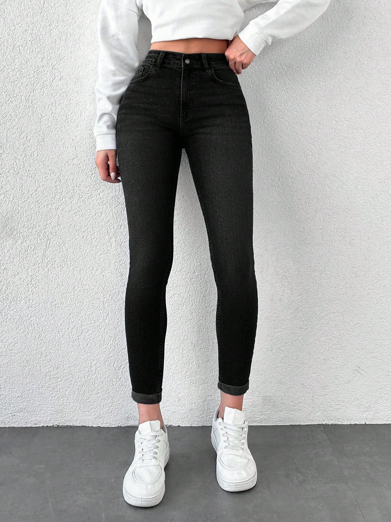 Blugi dama, Talie Inalta, Croiala Slim-Fit