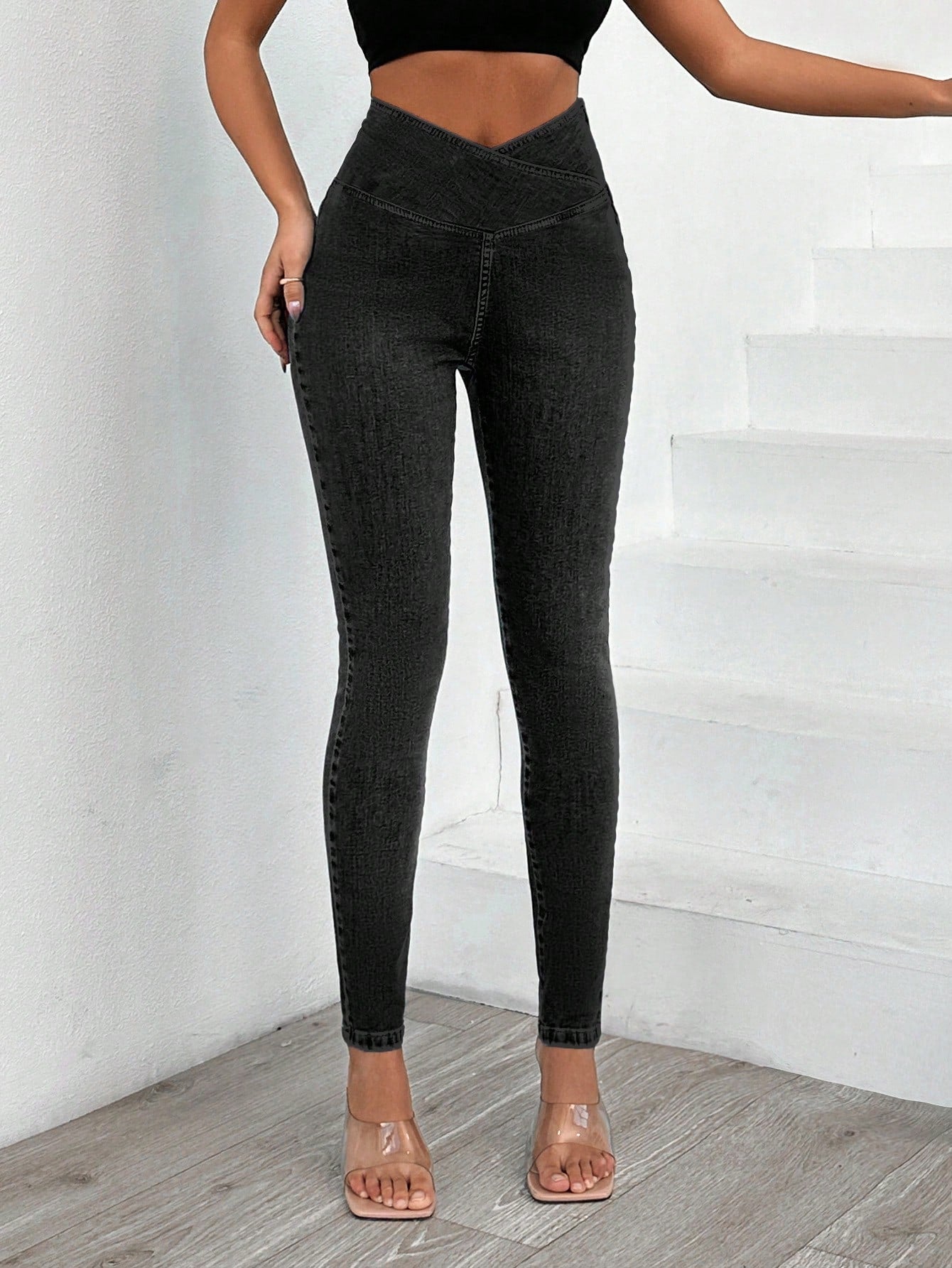 Blugi Dama, Croiala Slim Fit, Talie Inalta
