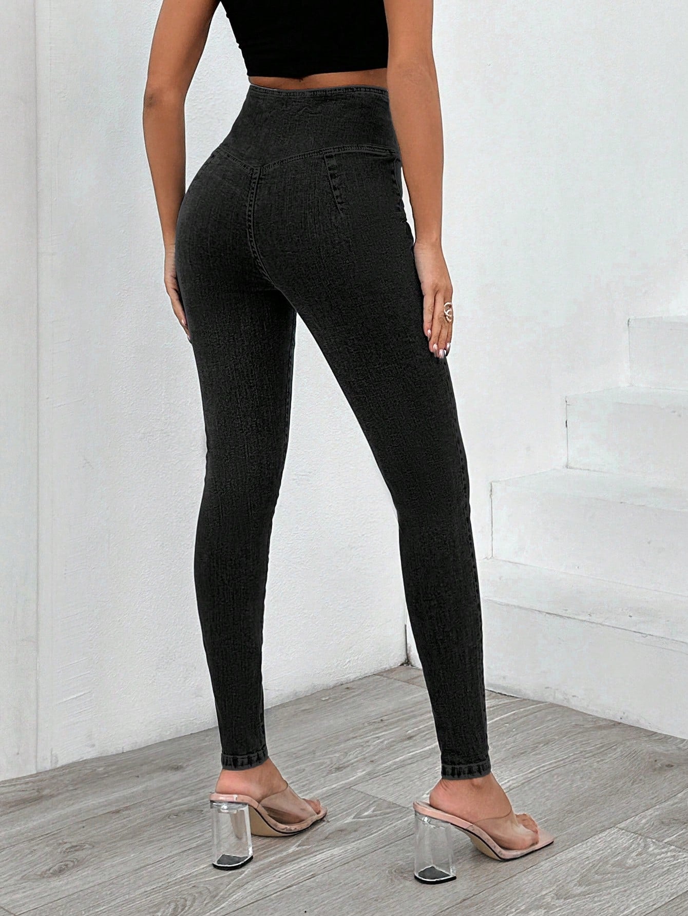 Blugi Dama, Croiala Slim Fit, Talie Inalta