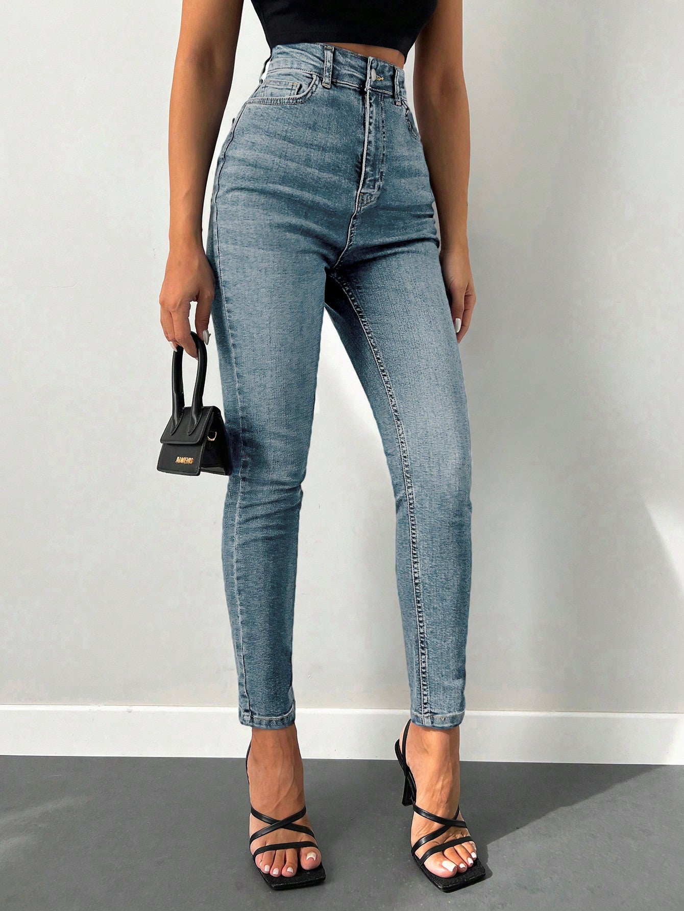 Blugi Dama, Croiala Slim Fit, Talie Super Inalta