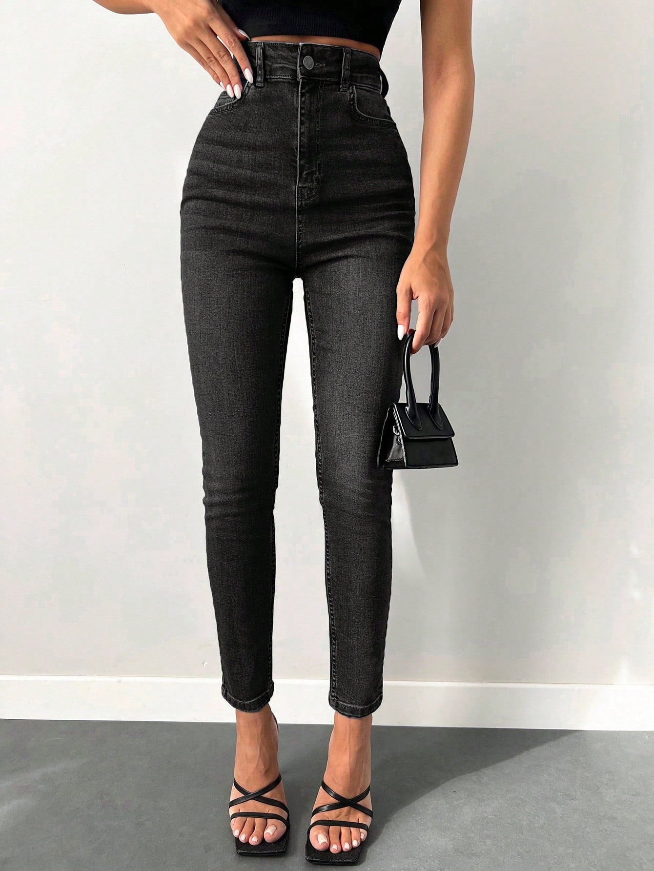 Blugi Dama, Croiala Slim Fit, Talie Super Inalta