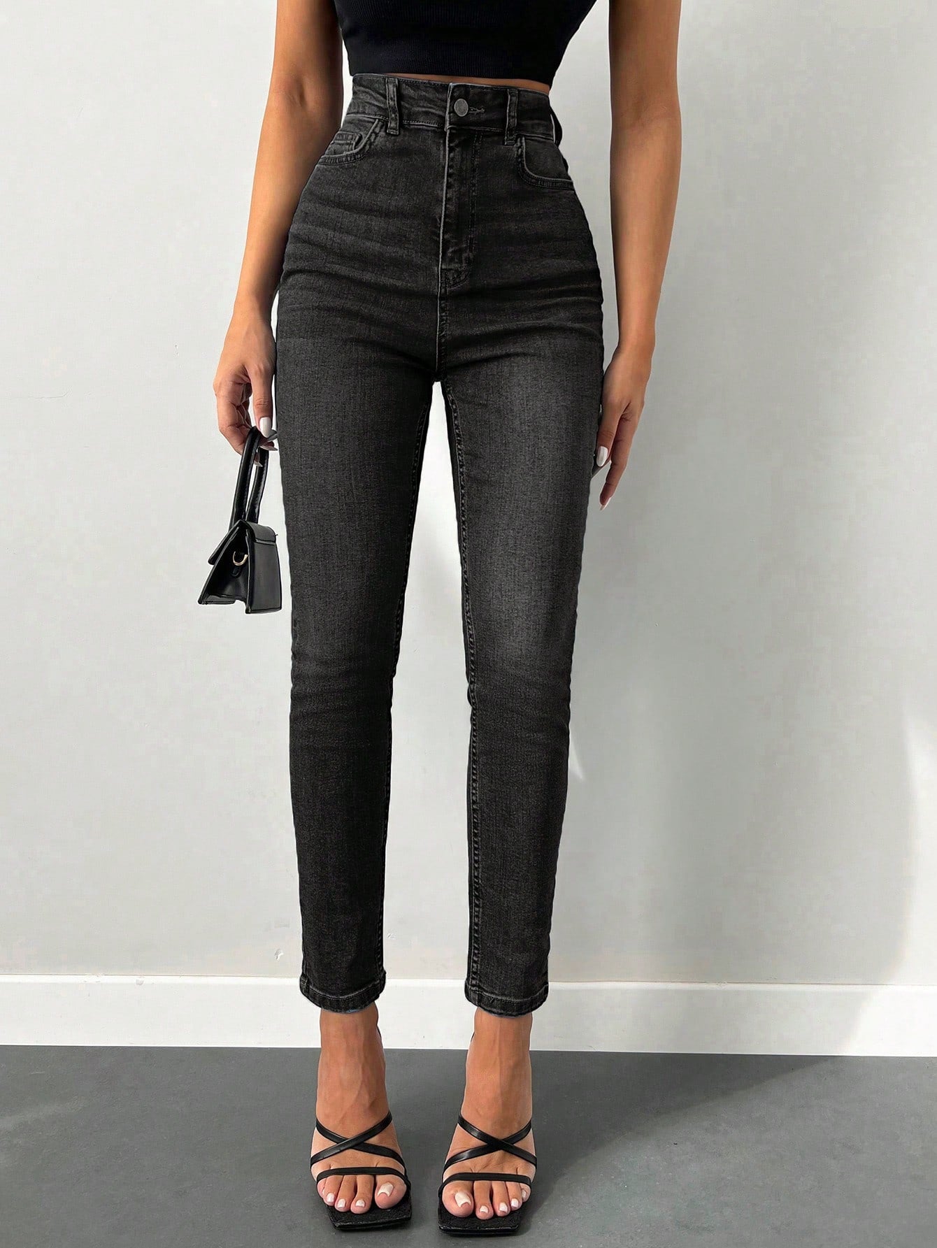 Blugi Dama, Croiala Slim Fit, Talie Super Inalta