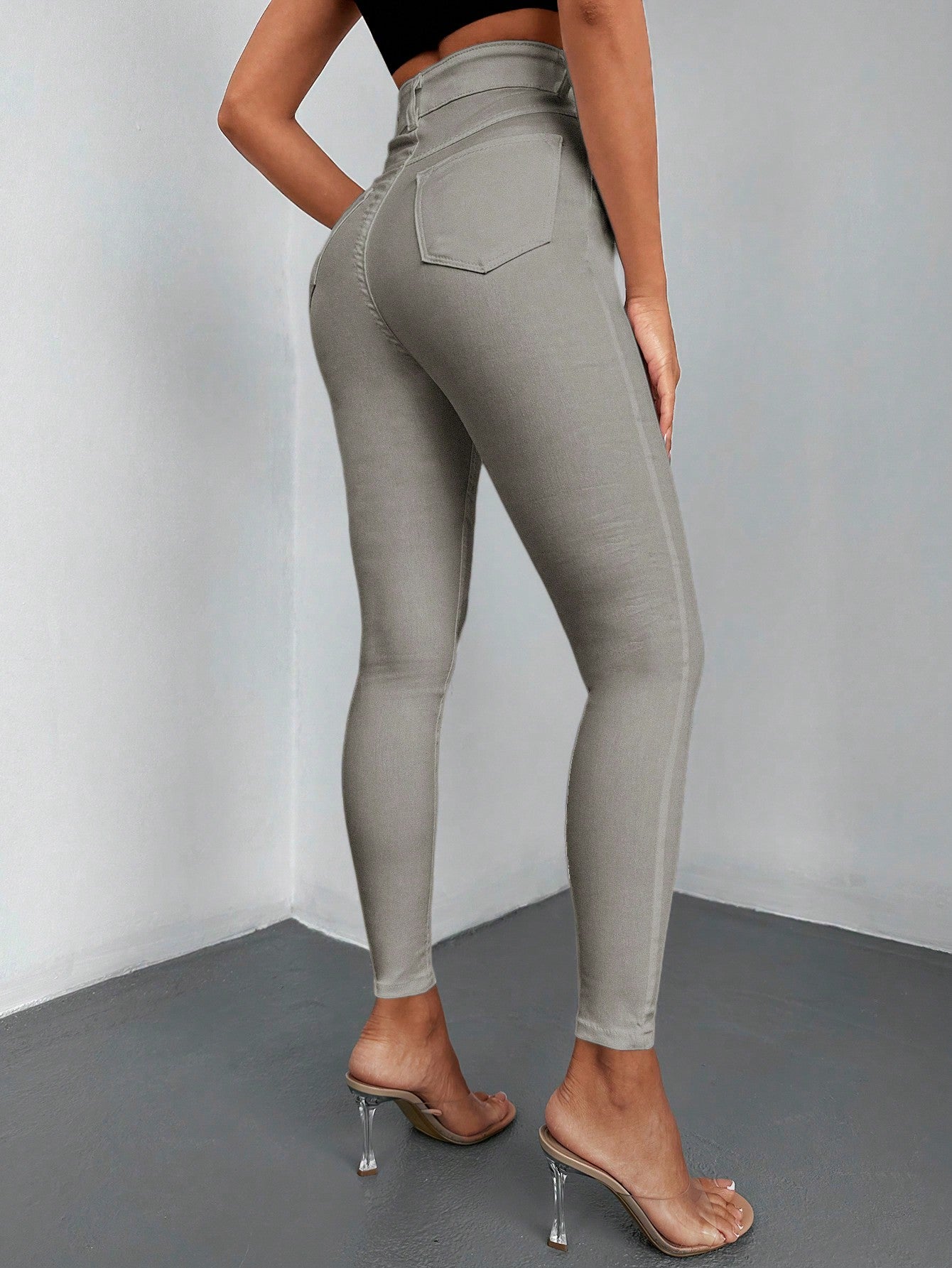 Blugi Dama, Croiala Slim Fit, Talie Inalta