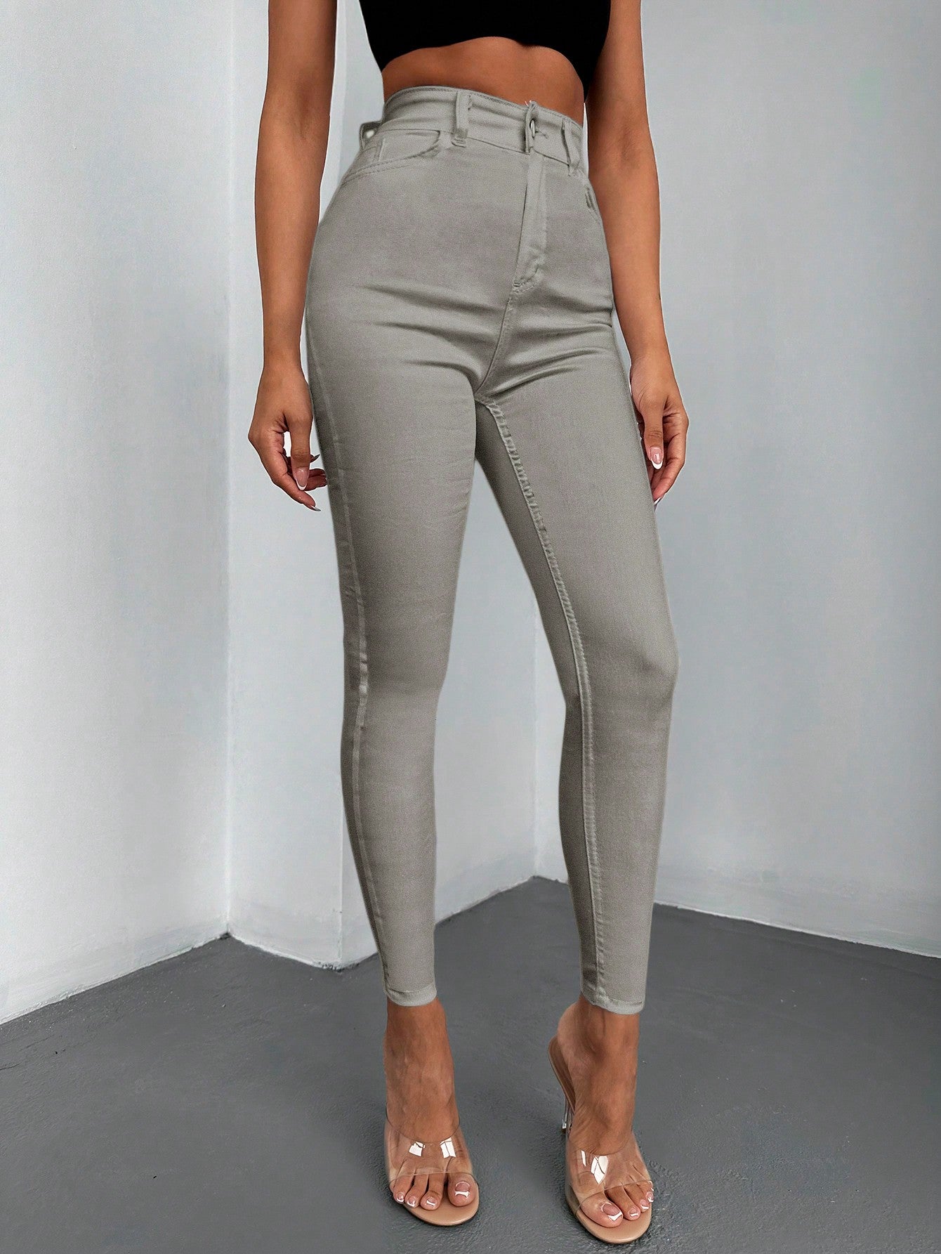 Blugi Dama, Croiala Slim Fit, Talie Inalta