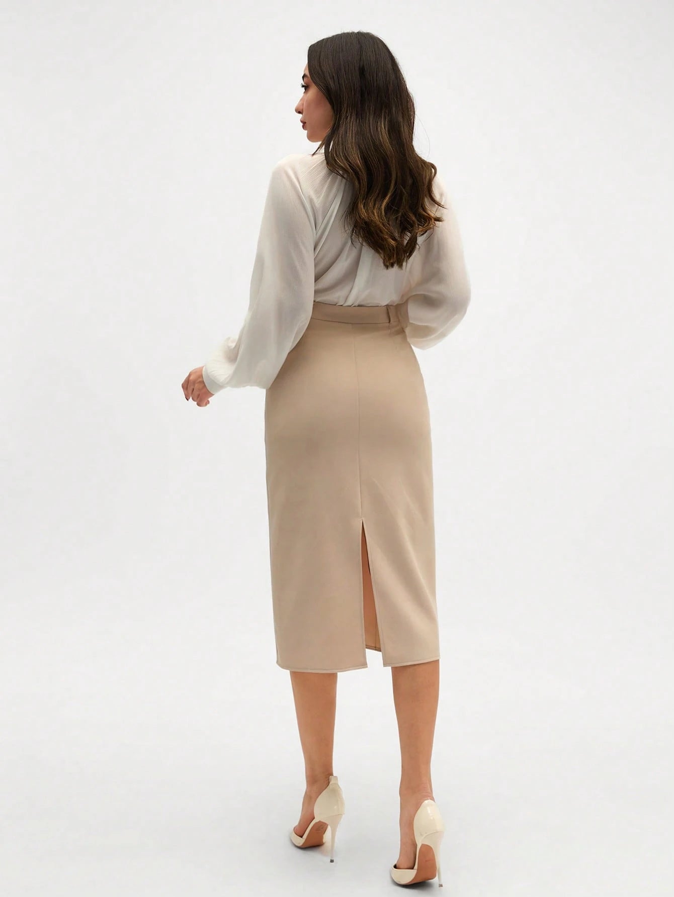 Fusta Dama, Midi, Eleganta, Talie Inalta