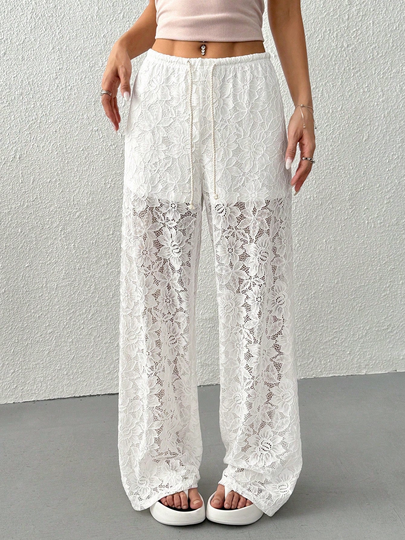 Pantaloni Dama, Dantela, Croiala Lejera