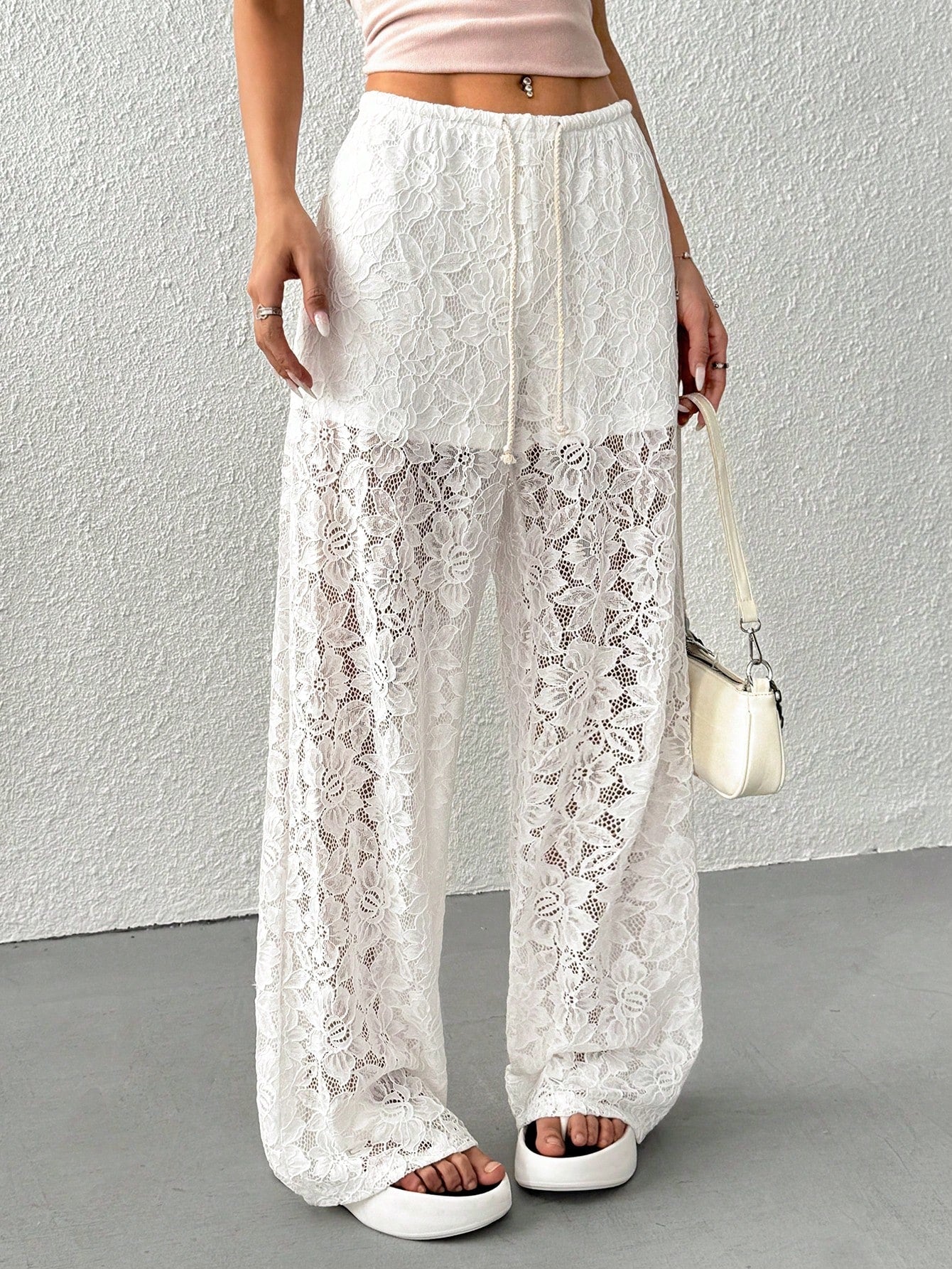 Pantaloni Dama, Dantela, Croiala Lejera