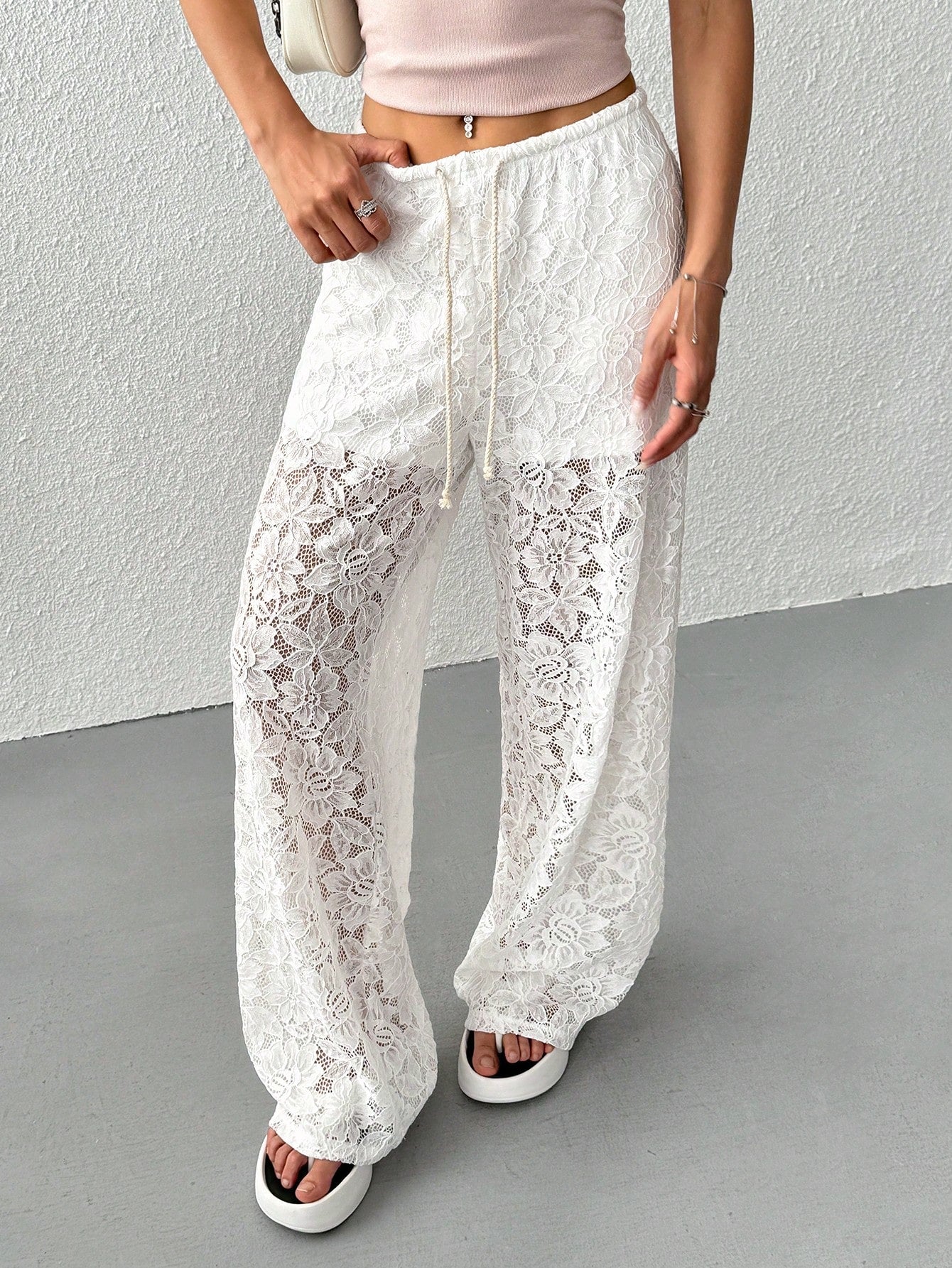 Pantaloni Dama, Dantela, Croiala Lejera