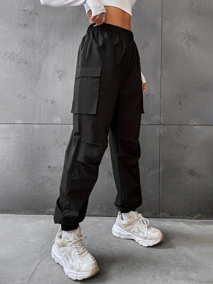 Pantaloni Cargo Dama, Talie Inalta Elastica