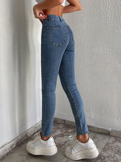 Blugi Dama Talie Inalta Croiala Skinny