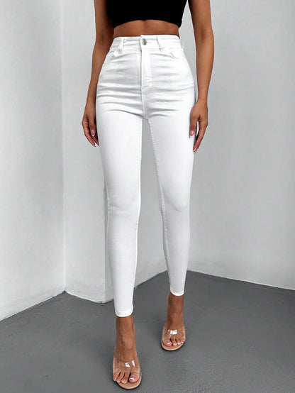 Blugi Dama, Croiala Slim Fit, Talie Inalta