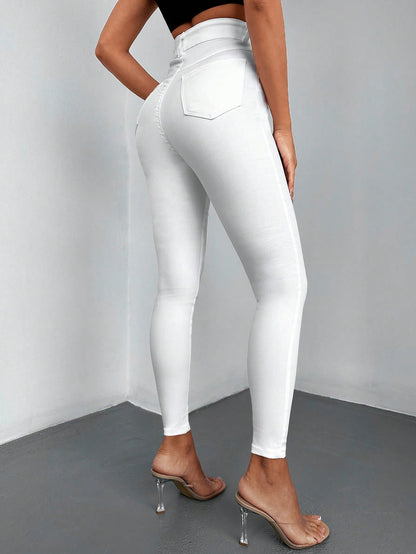 Blugi Dama, Croiala Slim Fit, Talie Inalta
