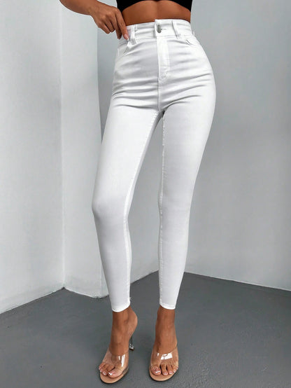 Blugi Dama, Croiala Slim Fit, Talie Inalta