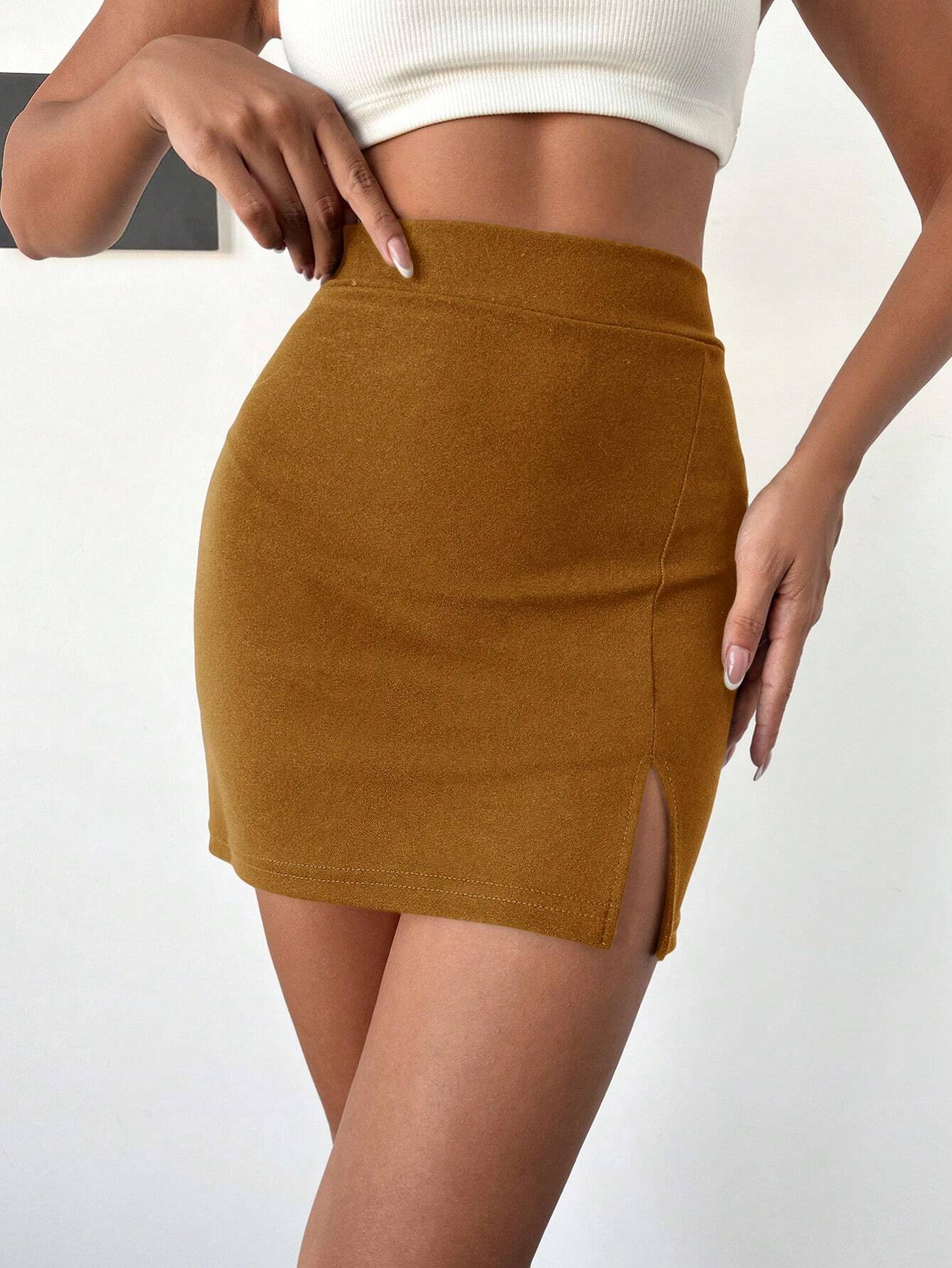 Fusta Dama, Bodycon, Talie Inalta Si Tiv Despicat