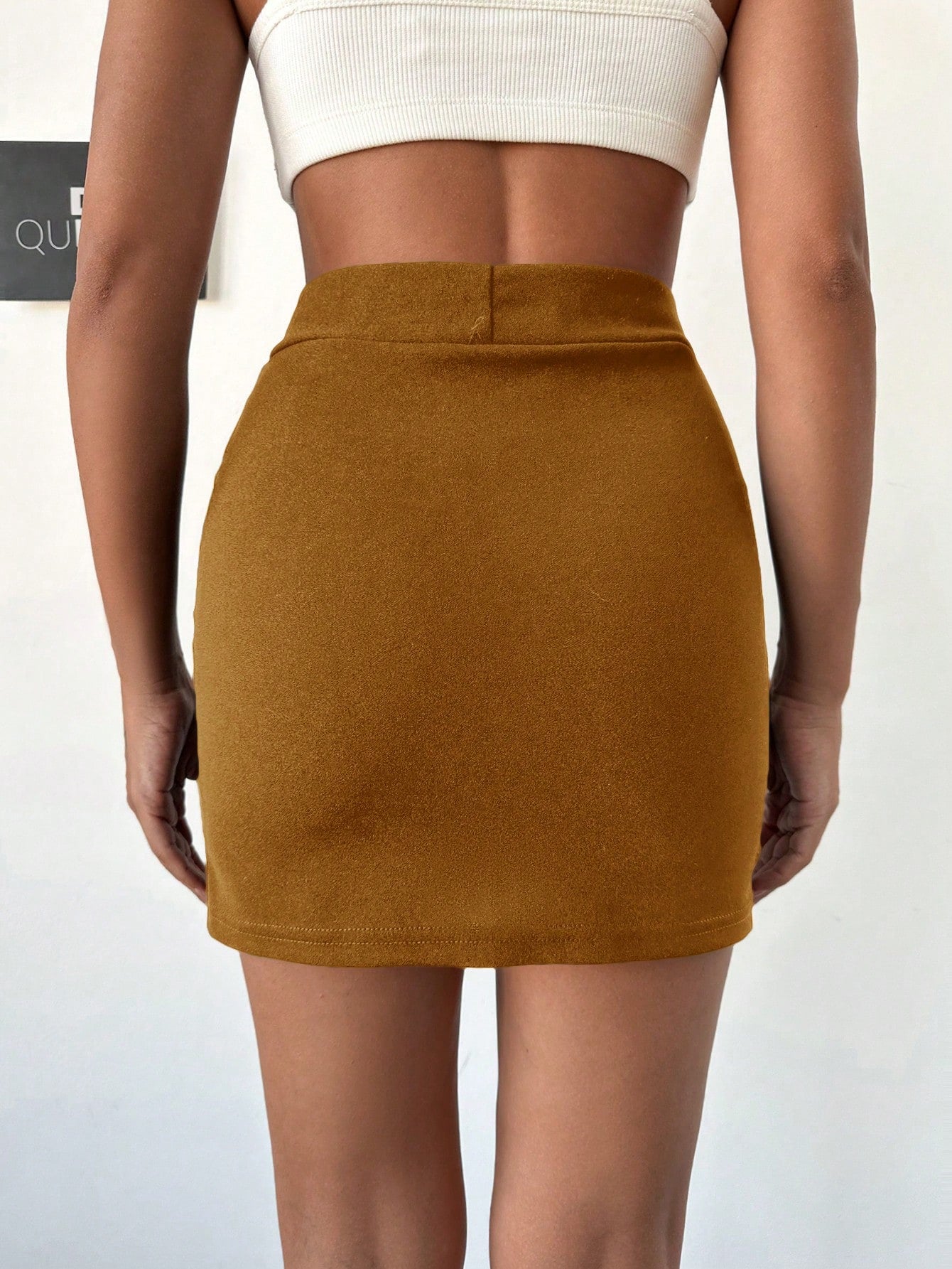 Fusta Dama, Bodycon, Talie Inalta Si Tiv Despicat